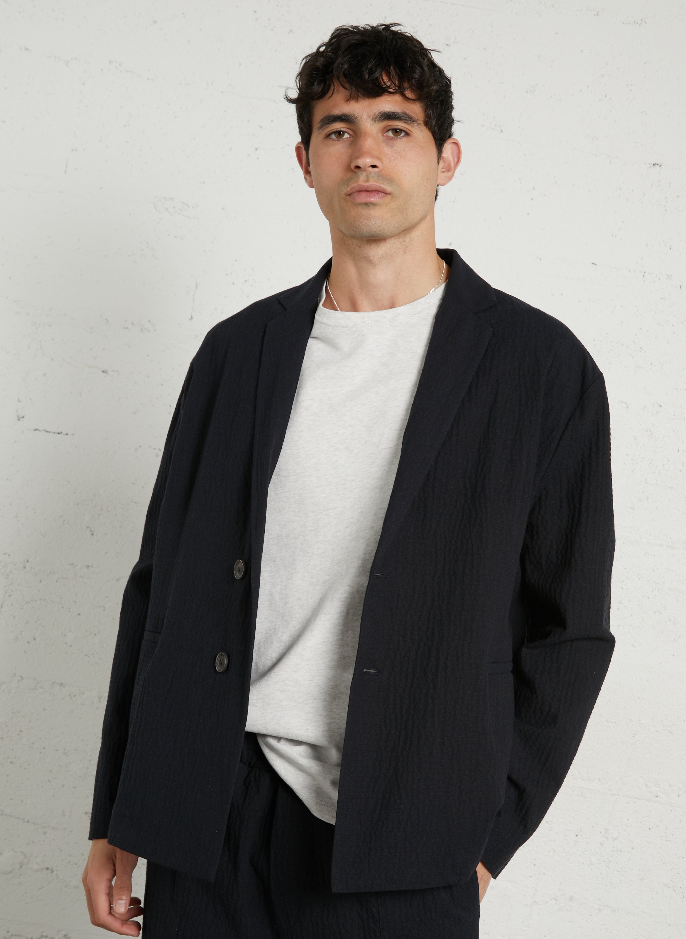 Baumwoll-Mix-Jacke mit Reverskragen IMPERIAL Blau