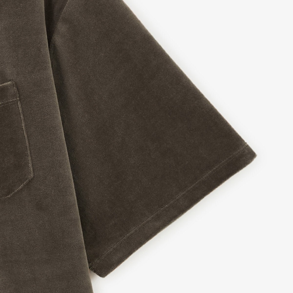 Round neck terry cloth t-shirt SERGE BLANCO Brown