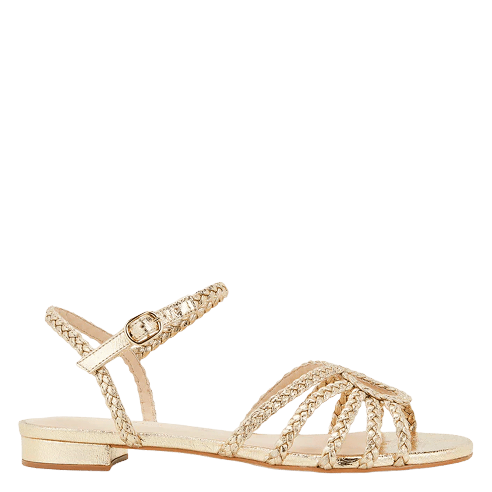 Sandales à talon en cuir COSMOPARIS Doré