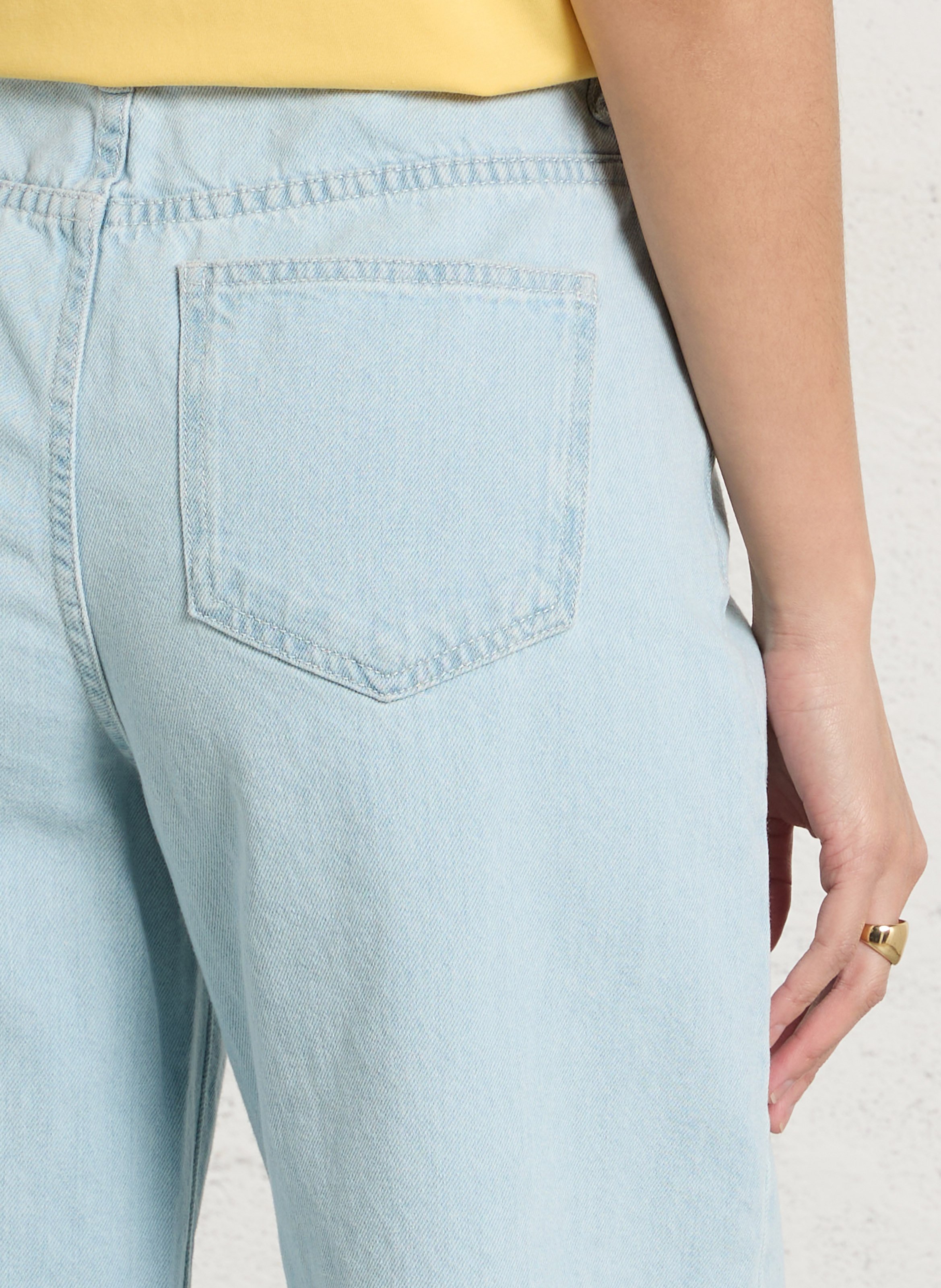 Weit geschnittene Jeans - aus Baumwolle DES PETITS HAUTS Blau