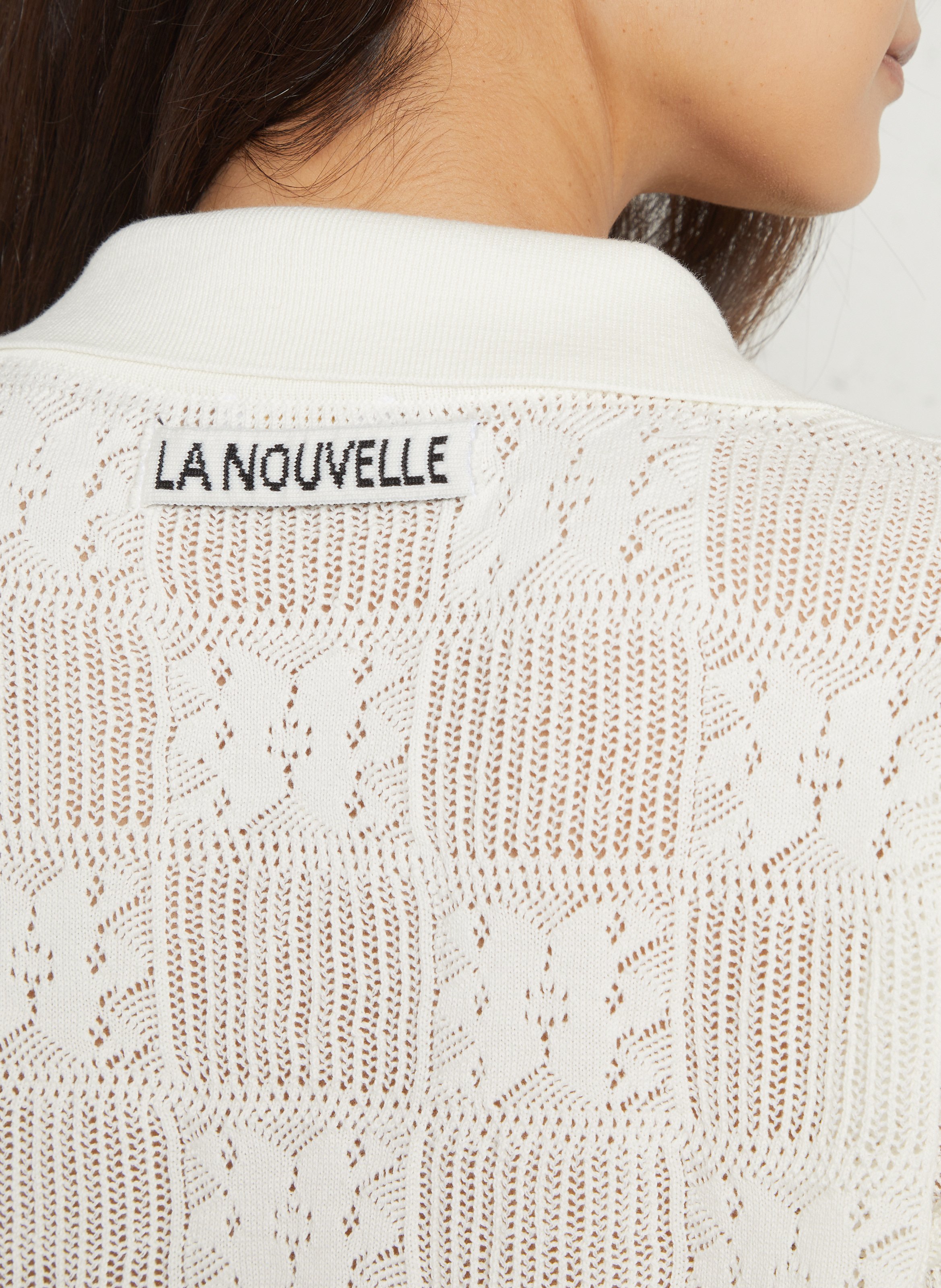 Blazer top van katoen LA NOUVELLE Wit