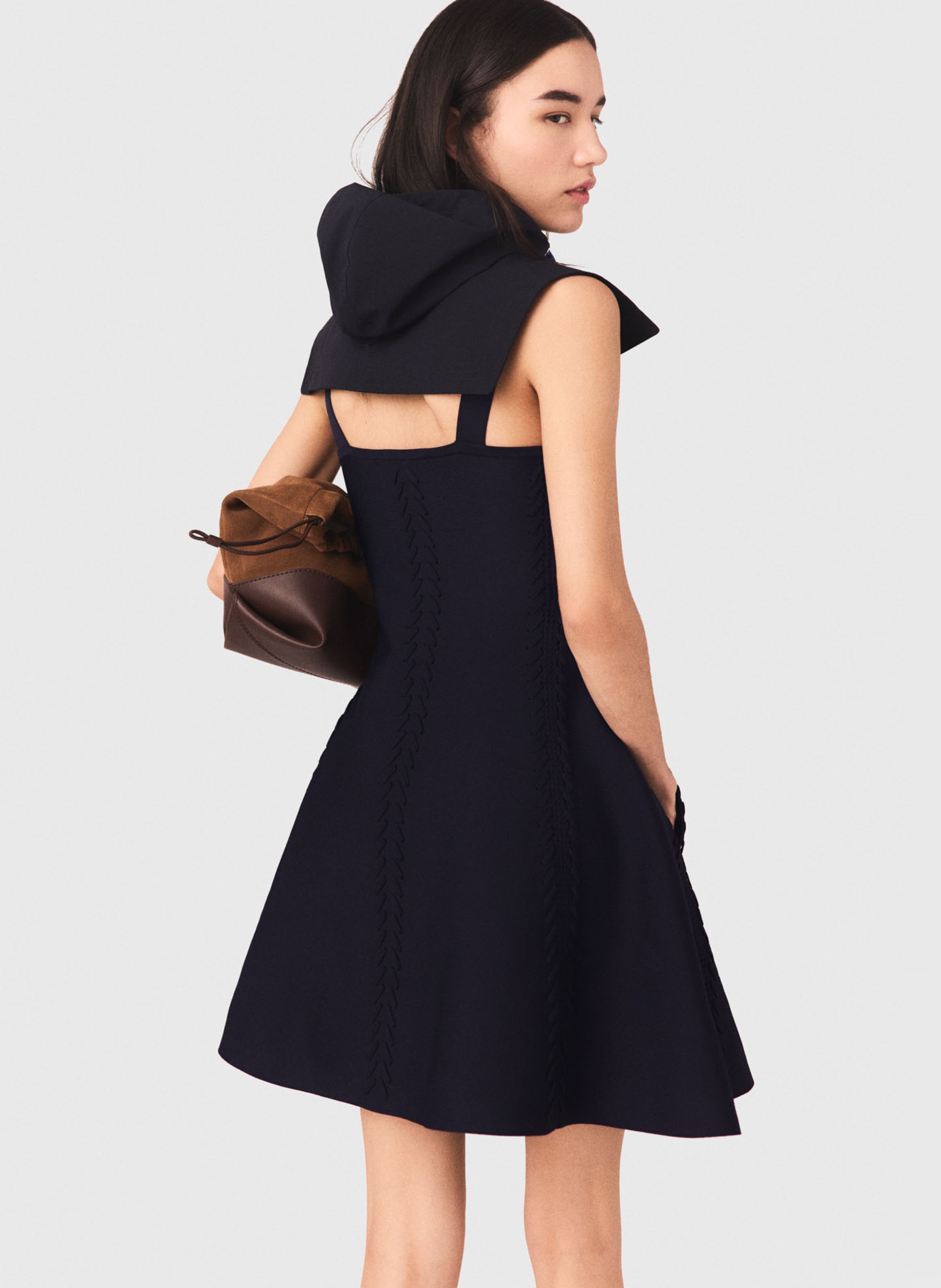 Korte jurk met schouderbandjes MAJE Blauw