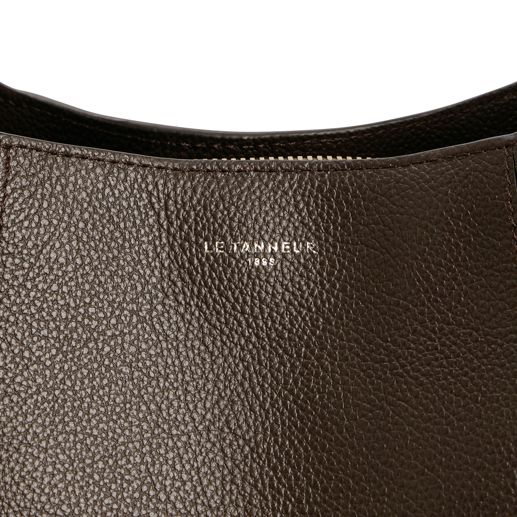 Sac porté épaule en cuir grainé LE TANNEUR Marron