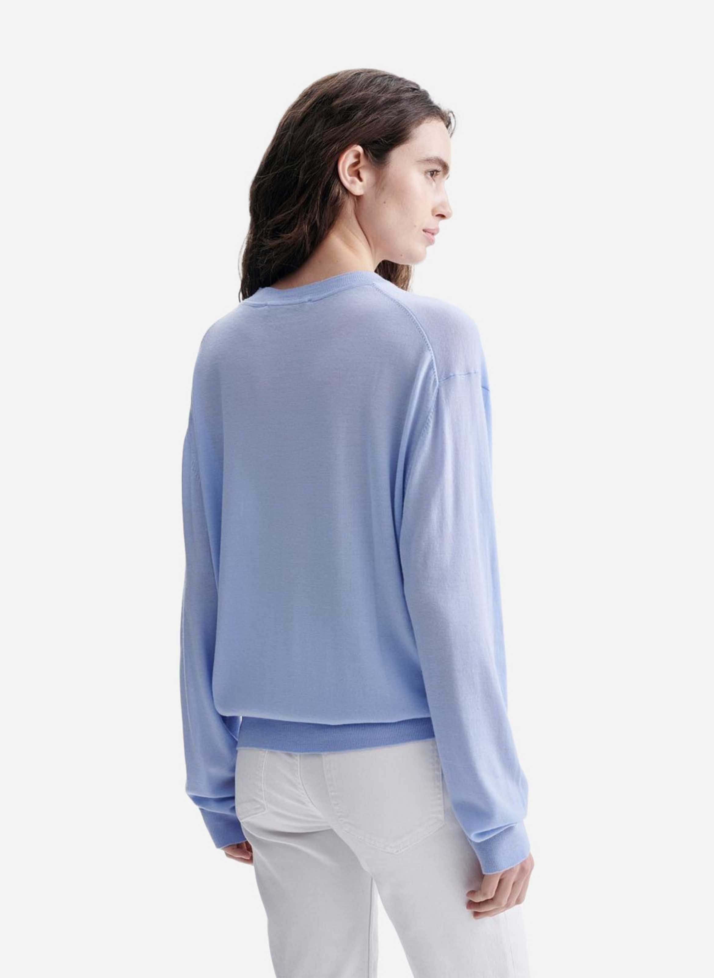 Pull droite en laine mérinos VANESSA BRUNO Bleu