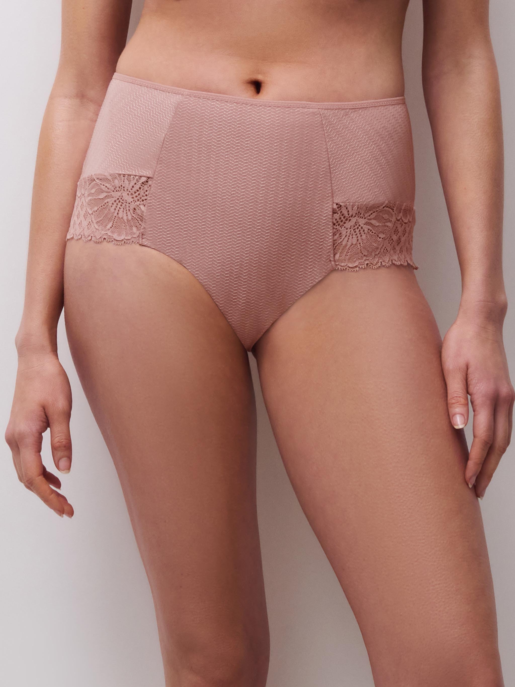 High-waisted lace panties CHANTELLE Pink