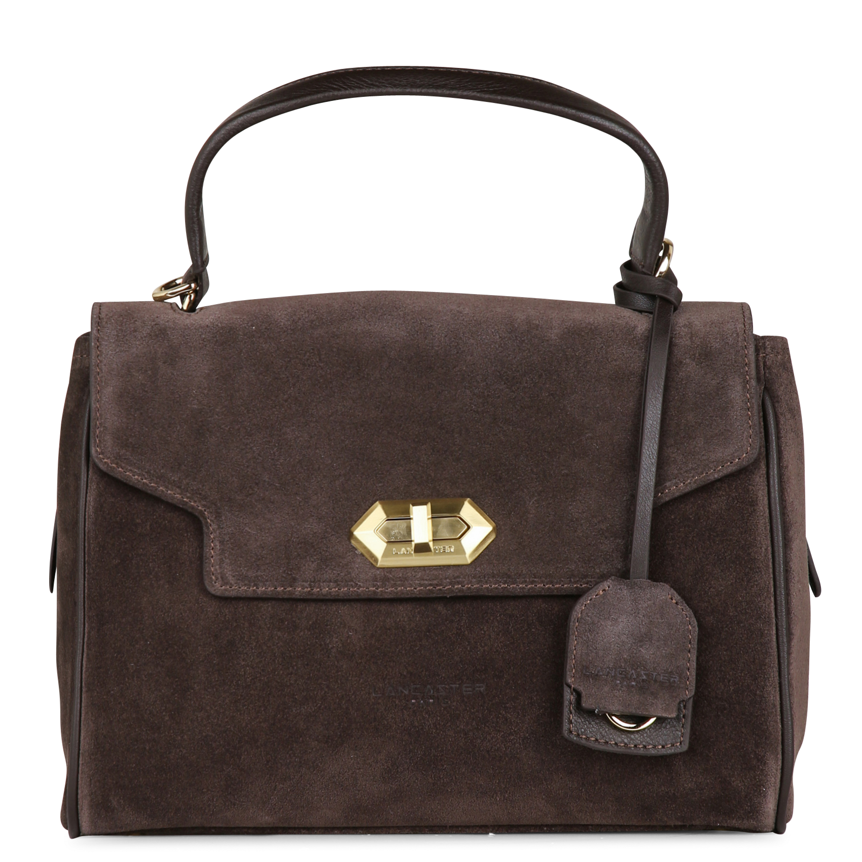 Calfskin leather handbag LANCASTER PARIS Brown