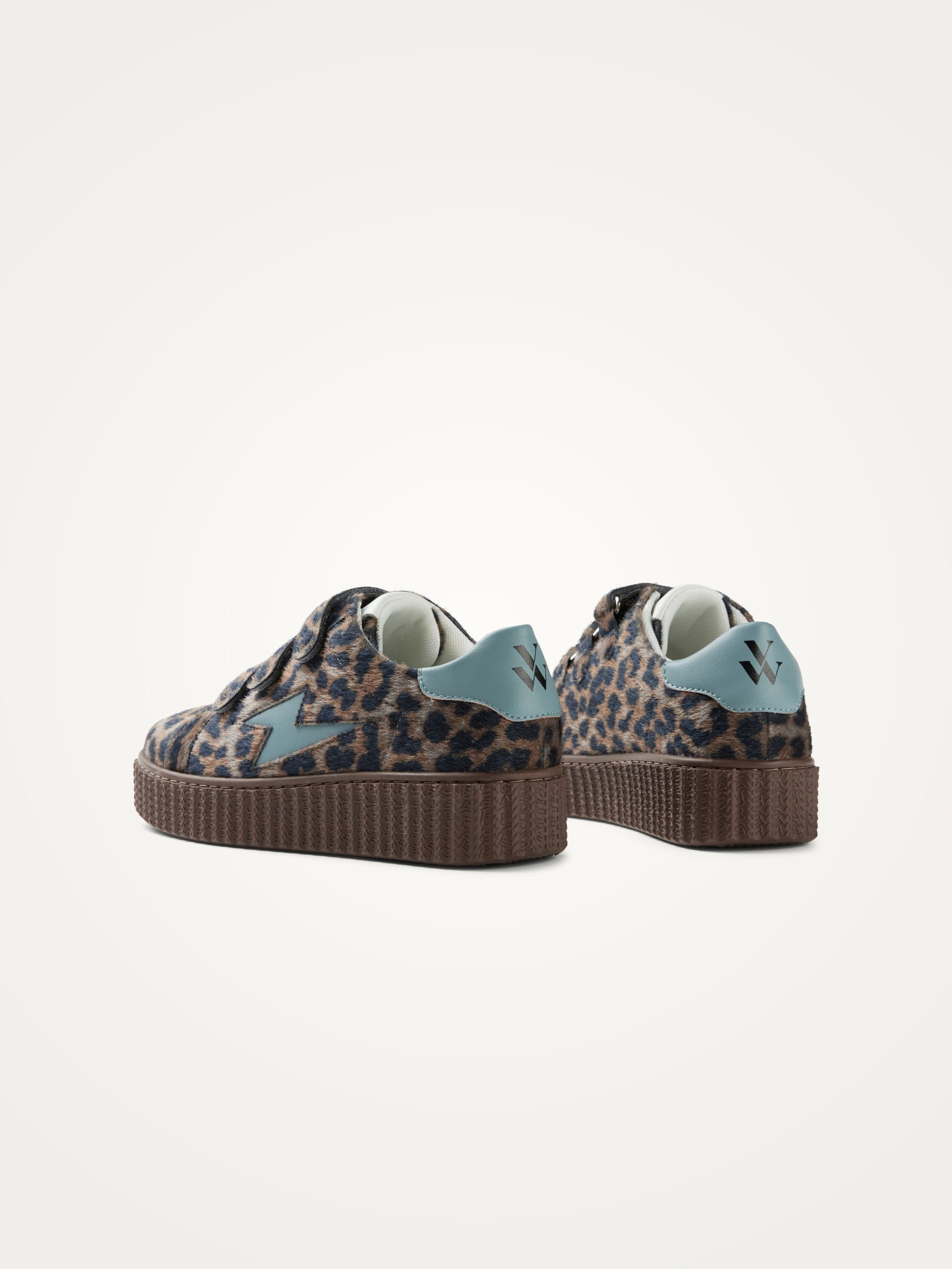 Low-top sneakers in faux shearling VANESSA WU Brown