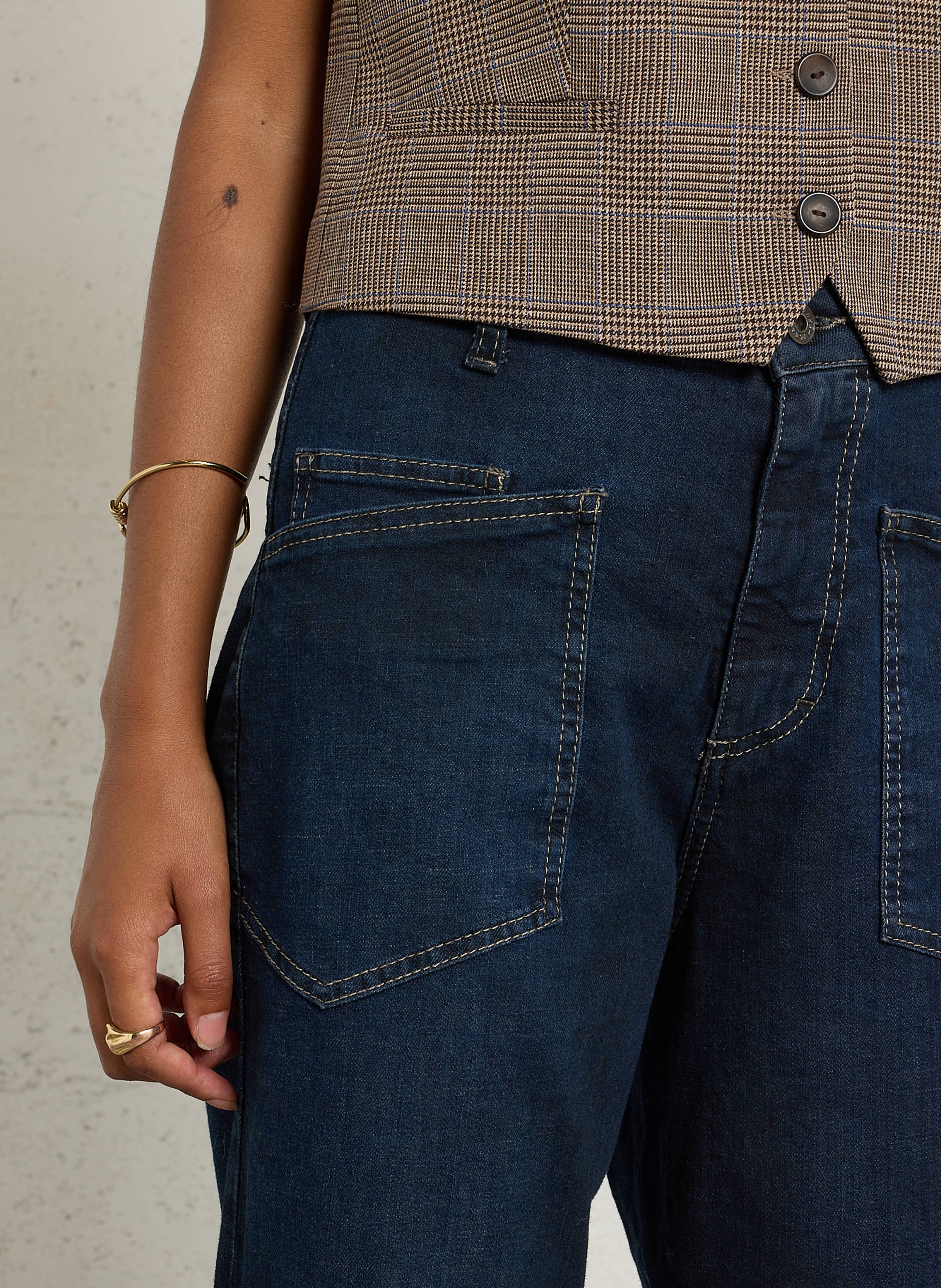 High-rise wide-leg jeans PLEASE Blue
