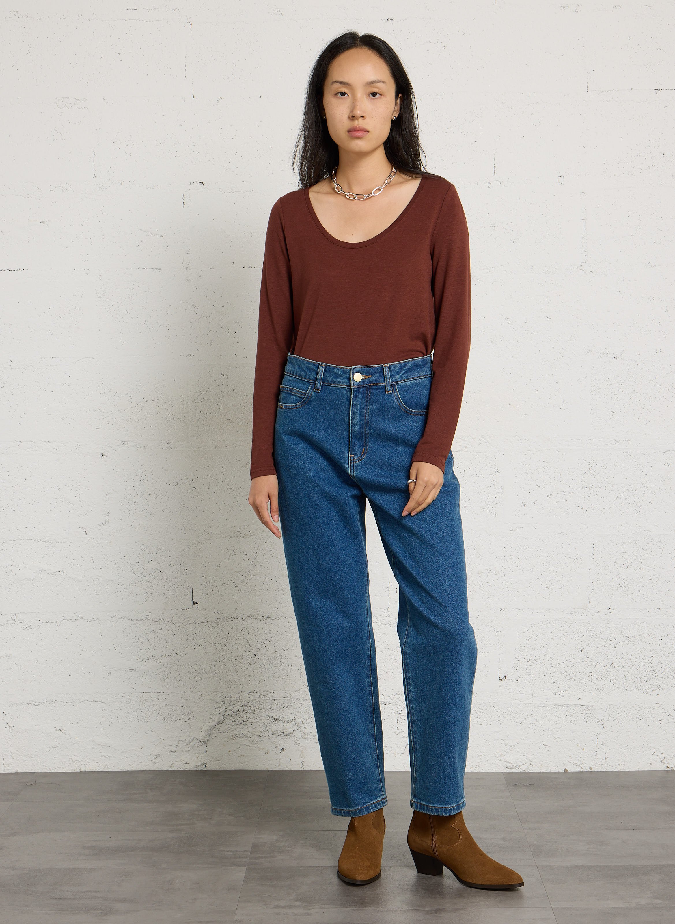 Effen T-shirt met lange mouwen LA PETITE ETOILE Beige