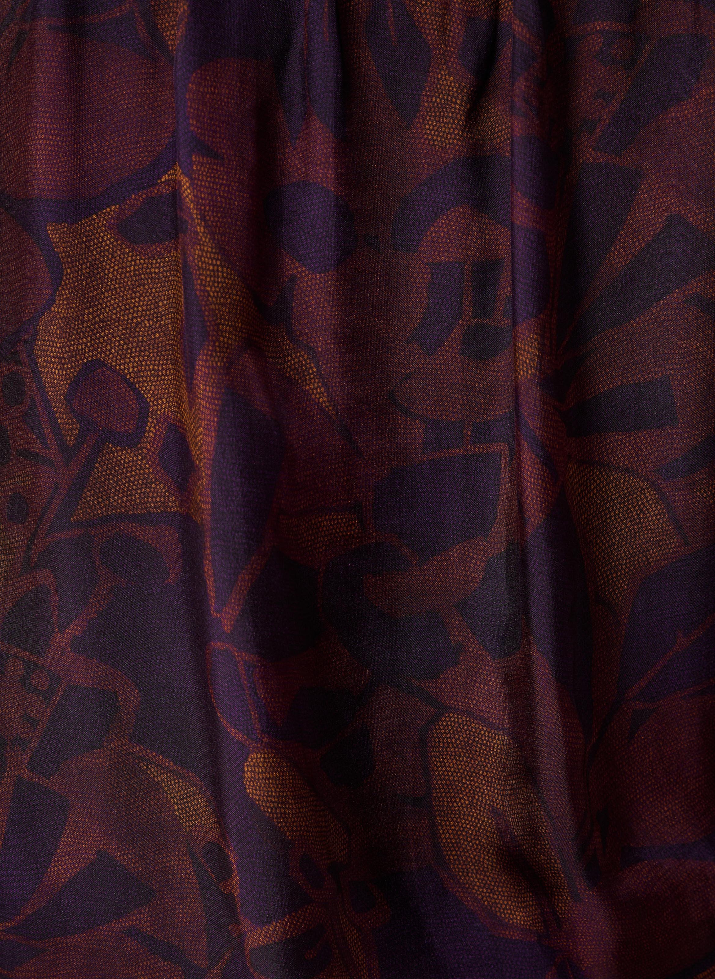 Blouse met Tunesische kraag, bedrukt met volants. LA FEE MARABOUTEE Veelkleurig