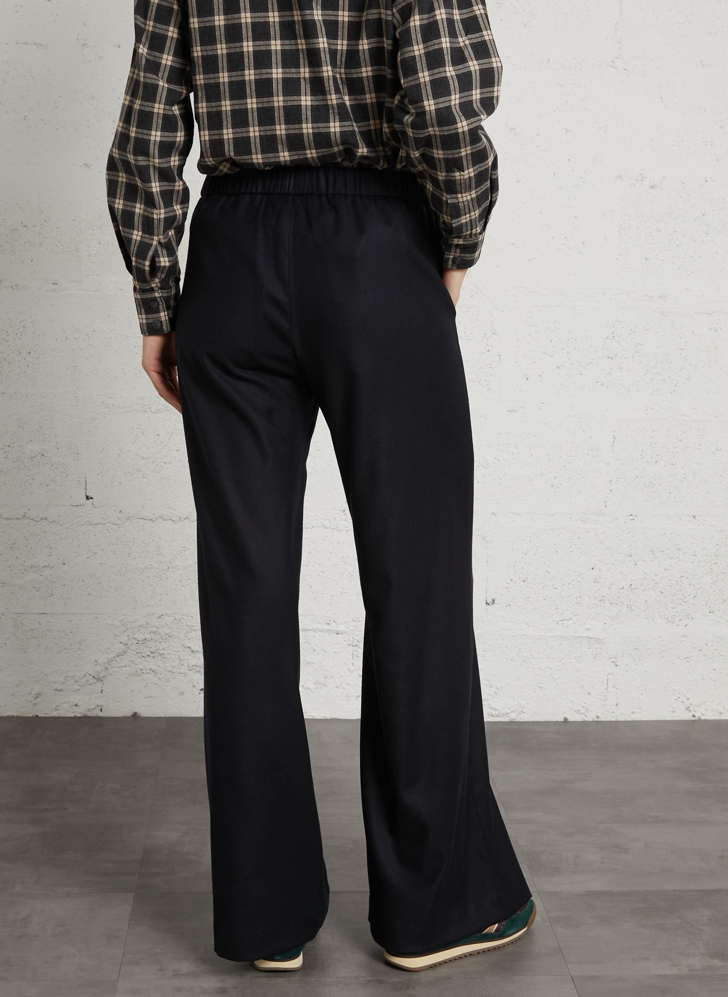 Wide-leg wool-blend pants DIEGA Blue