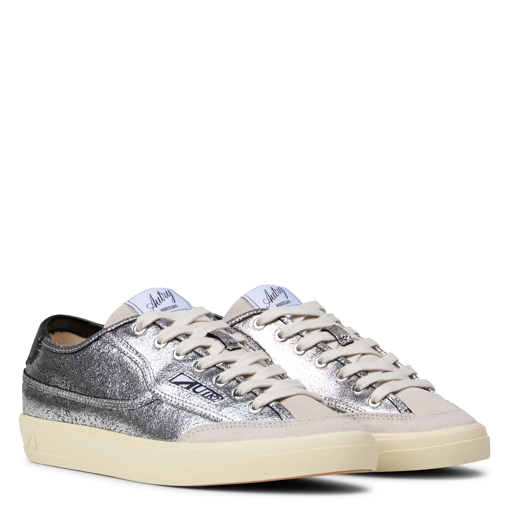 Baskets basses en cuir AUTRY Argent