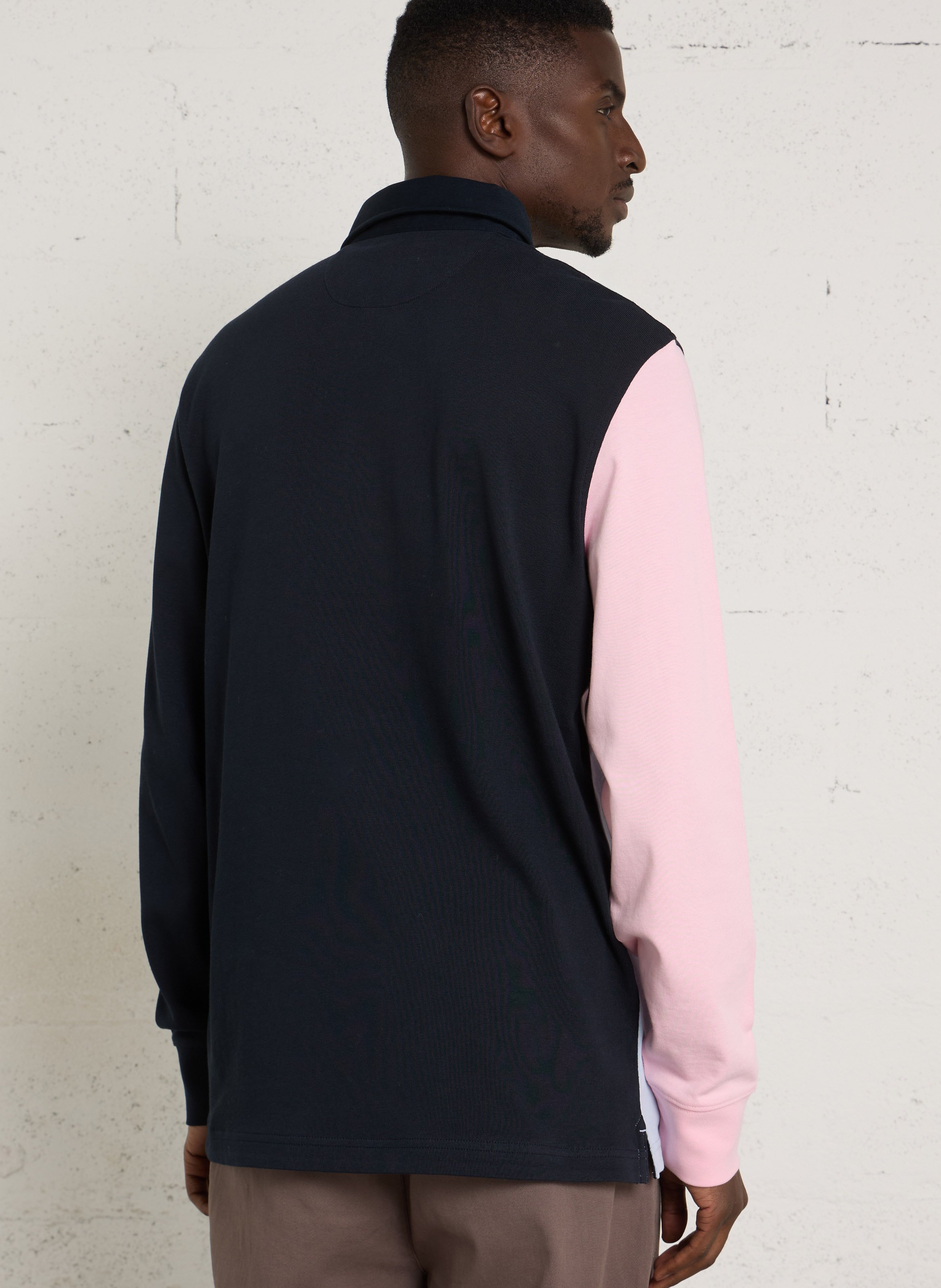 Baumwoll-Polo mit langen Ärmeln EDEN PARK Blau