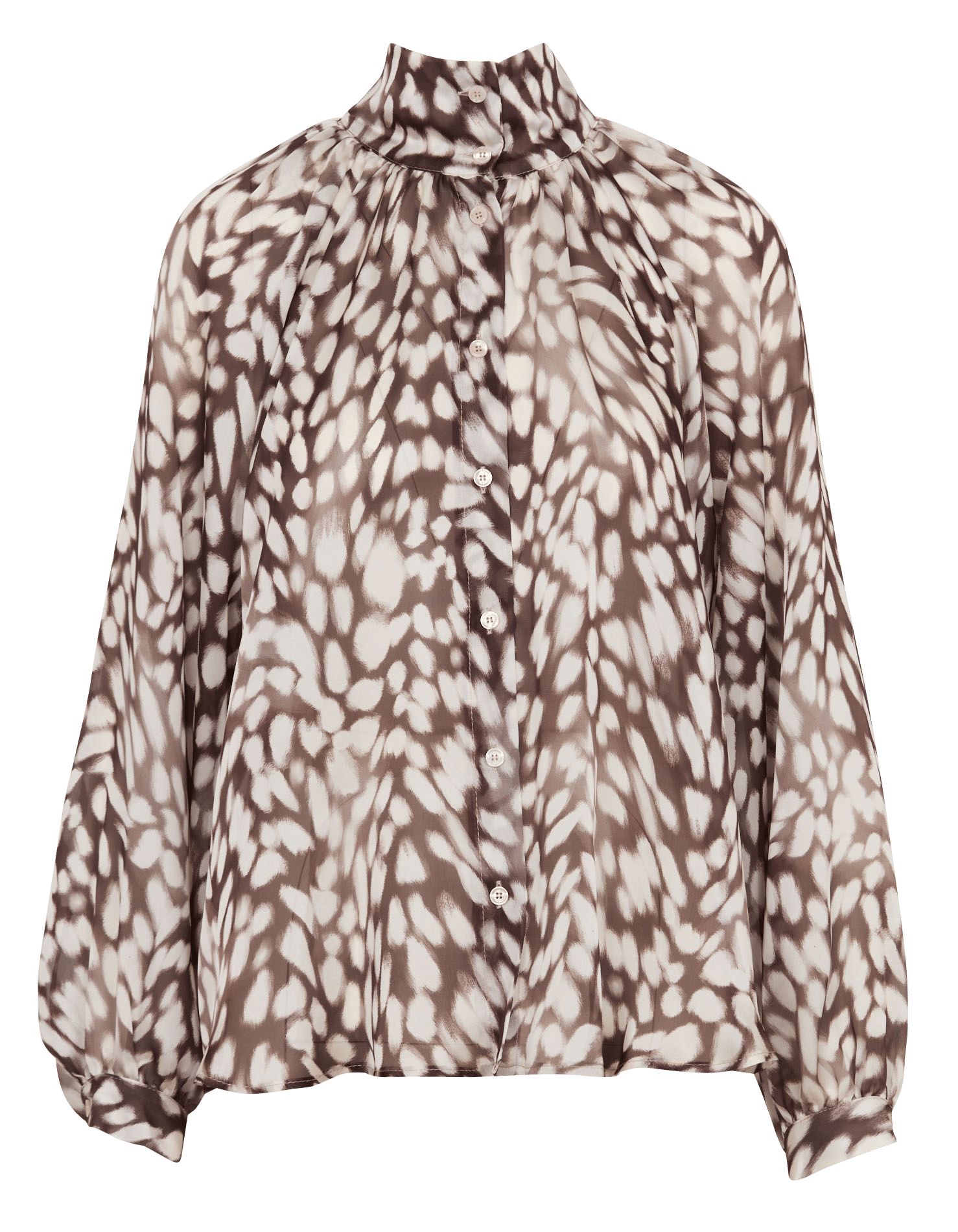 Weite Bluse mit Print IMPERIAL Braun