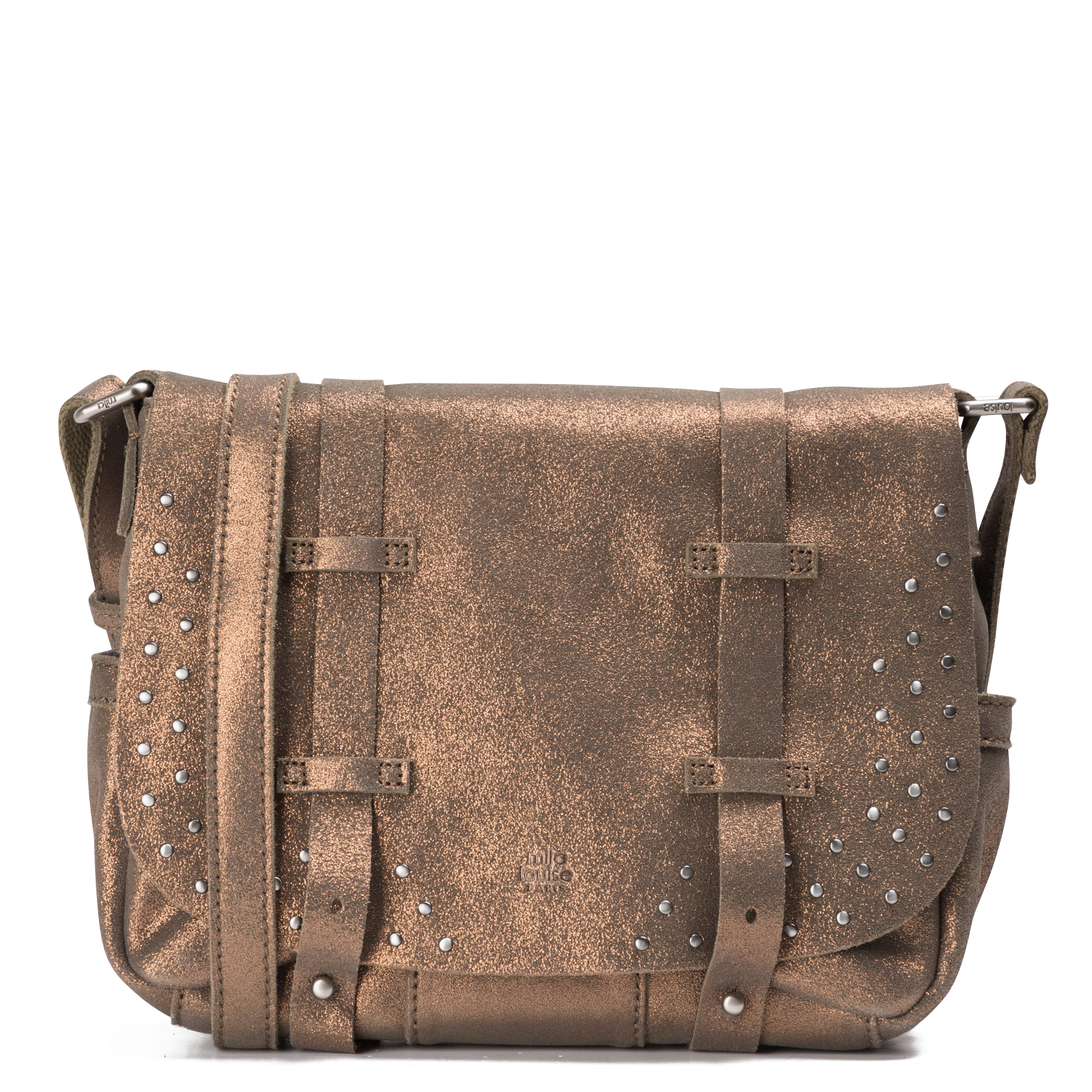 Mila Louise Sac Besace Camel Sac Mila Louise Bach Glitter Camel