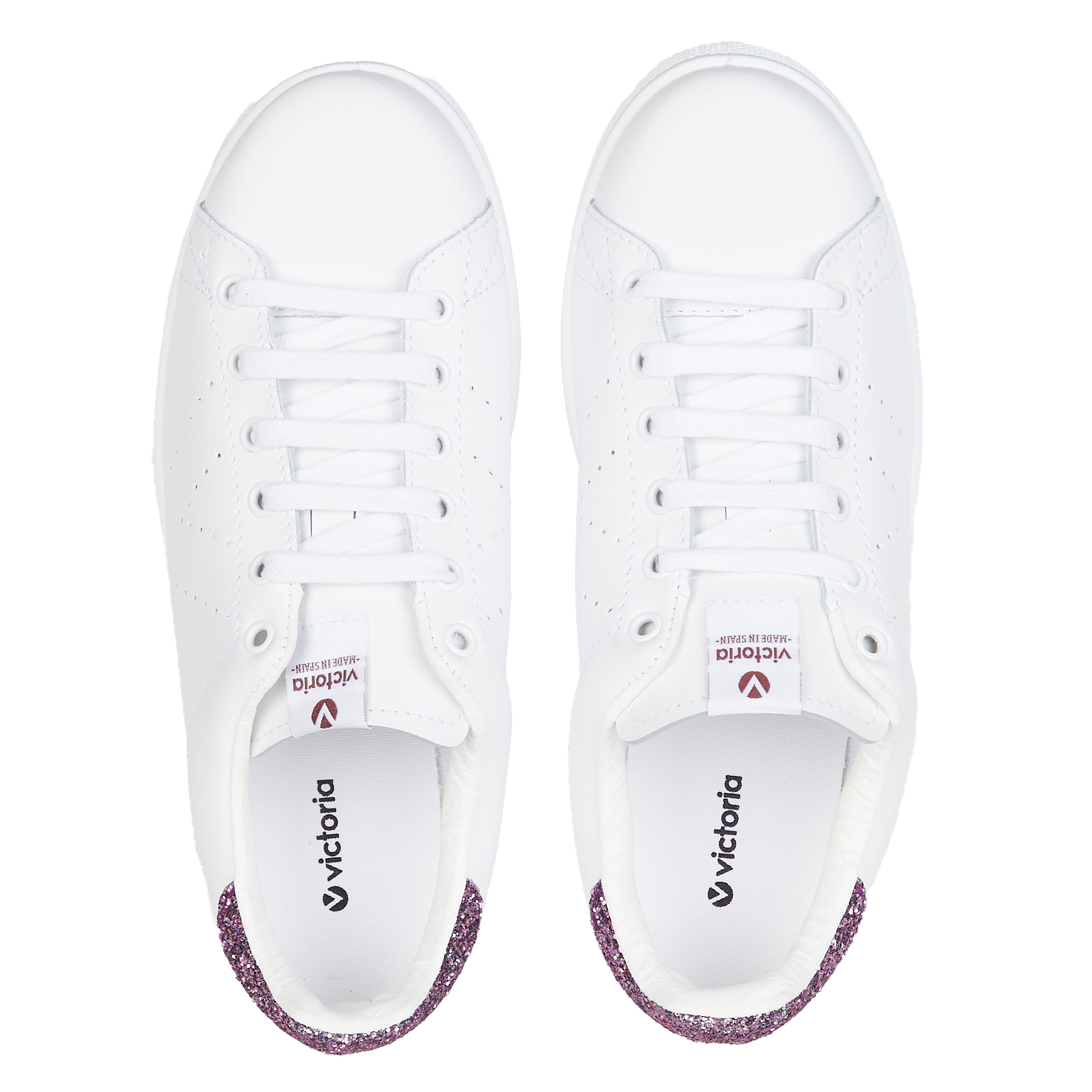 Baskets basses pailletées en cuir VICTORIA Violet