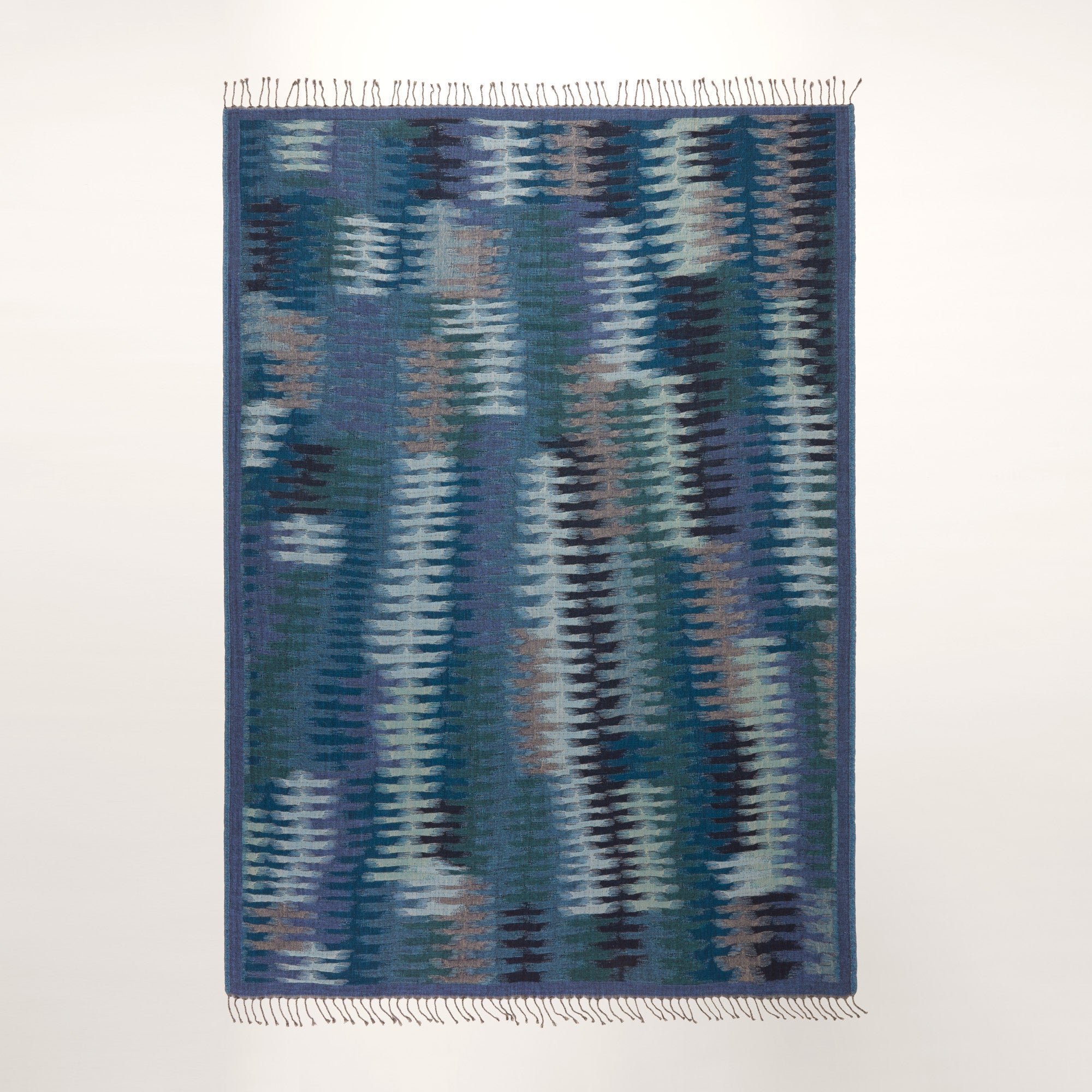 Plaid pure laine MADURA Bleu