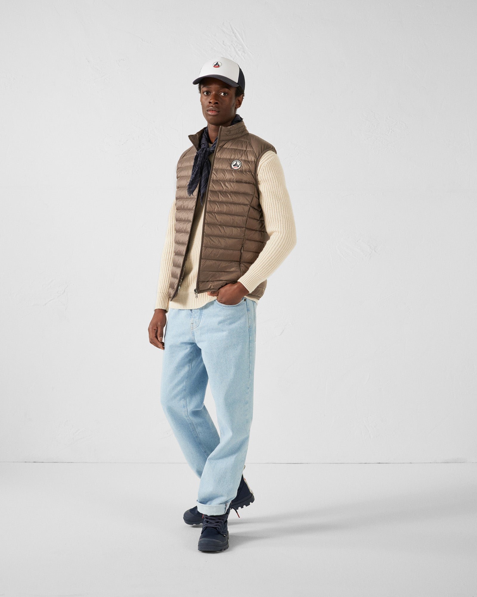 Sleeveless puffer jacket Tom JOTT Beige