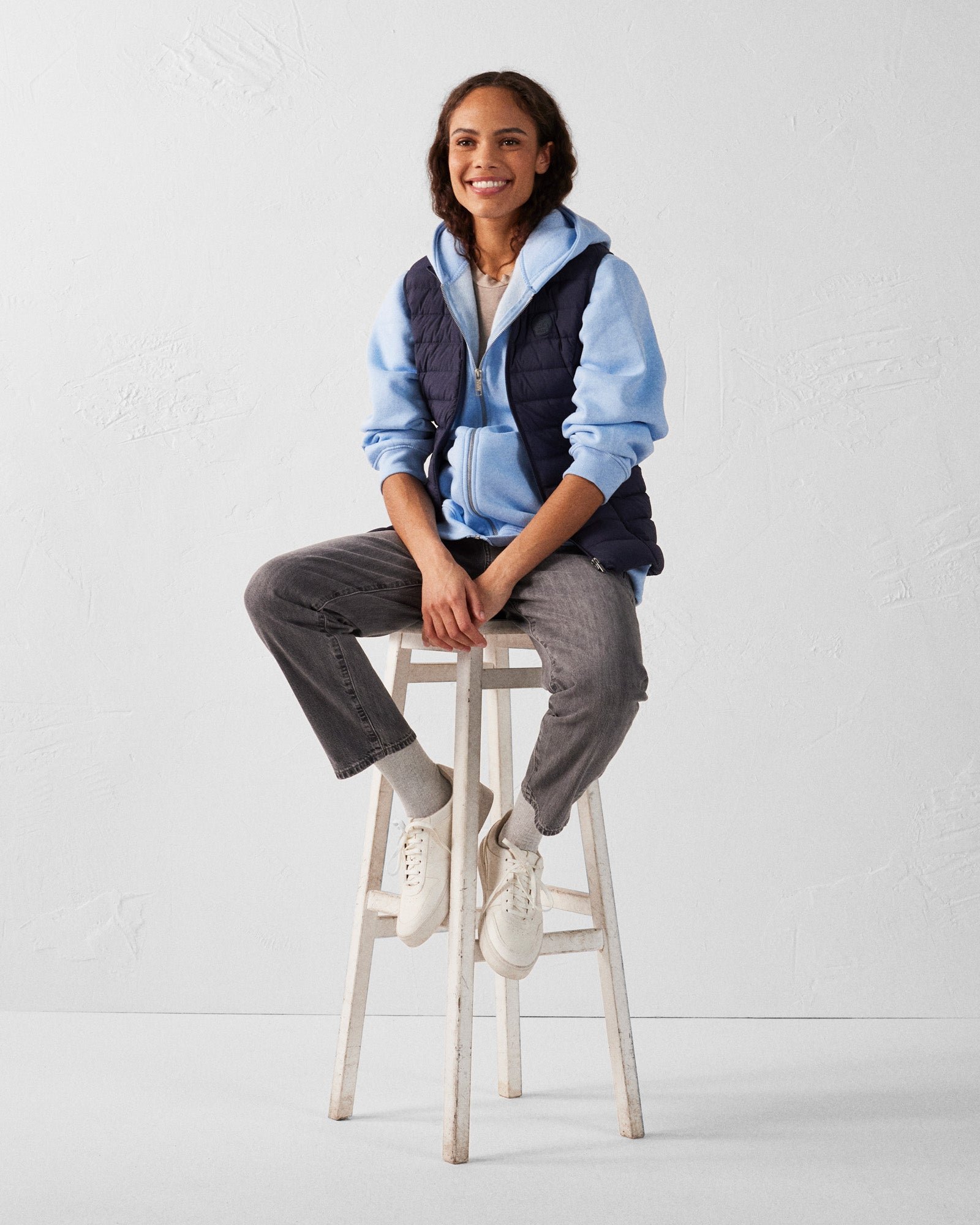 Stretch sleeveless down jacket Grenada Blue