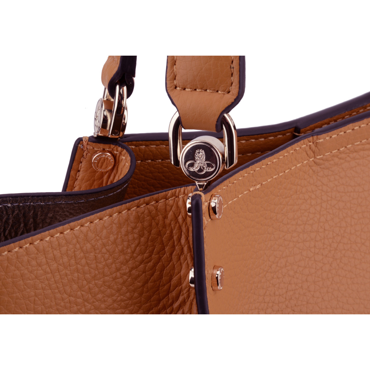 Billy L leather bag  POURCHET Golden