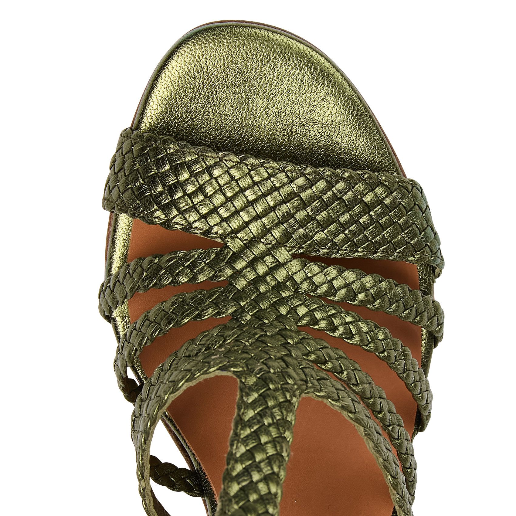 Sandales hautes en cuir NAGUISA Vert