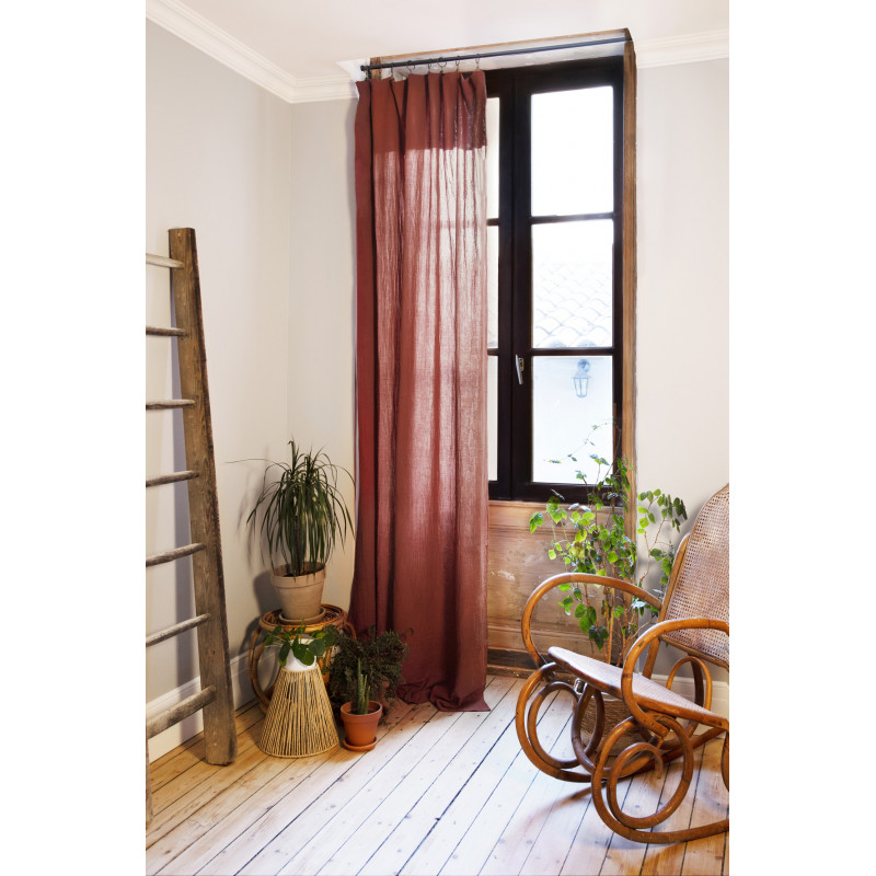 Blackout and Thermal Curtains L'EFFET PAPILLON Red