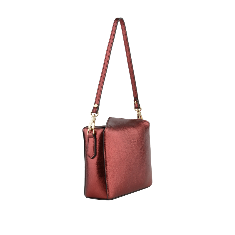 Sac porté travers - cuir de vachette POURCHET Rouge