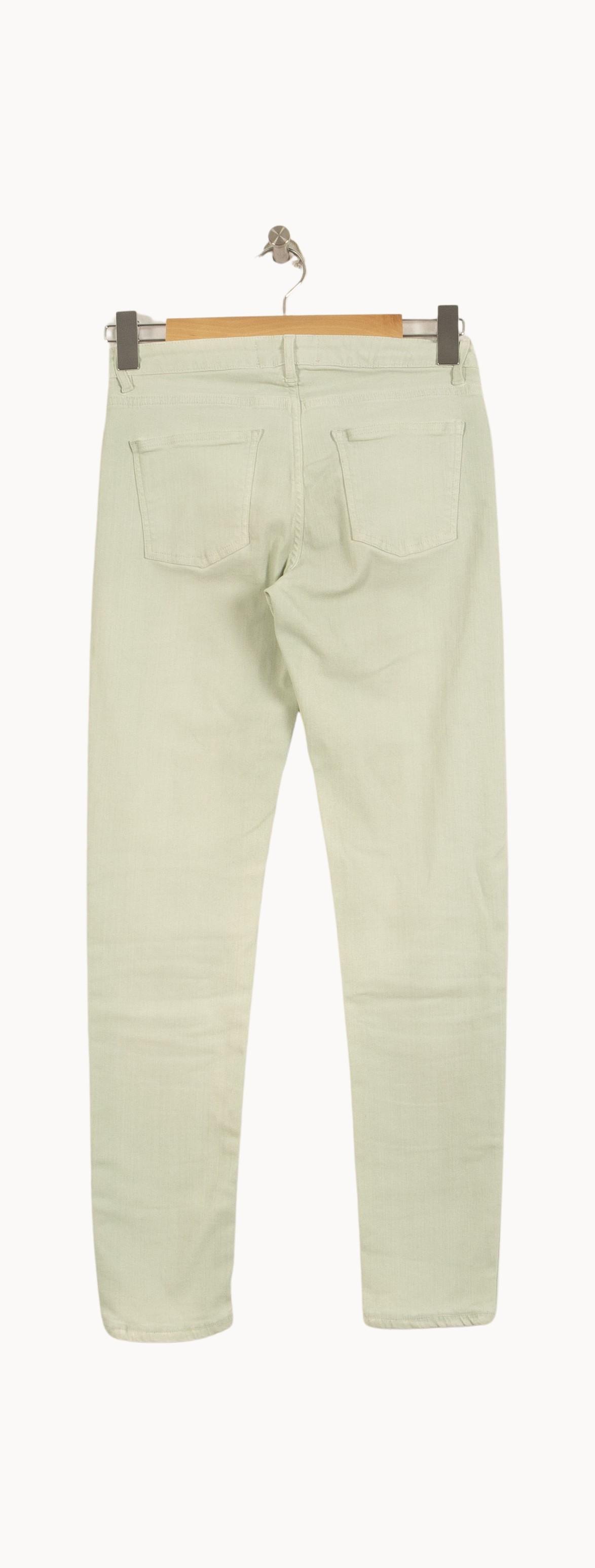 Cropped slim jeans with studs ACNE STUDIOS - Seconde Main White