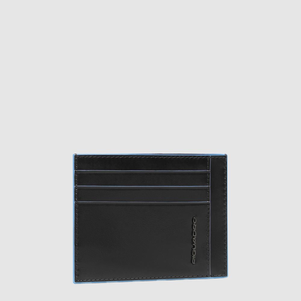 - 100% leather, - 6 cardholder slots, - 1 central compartment, - Size: L10 x H7 cm. PIQUADRO Black