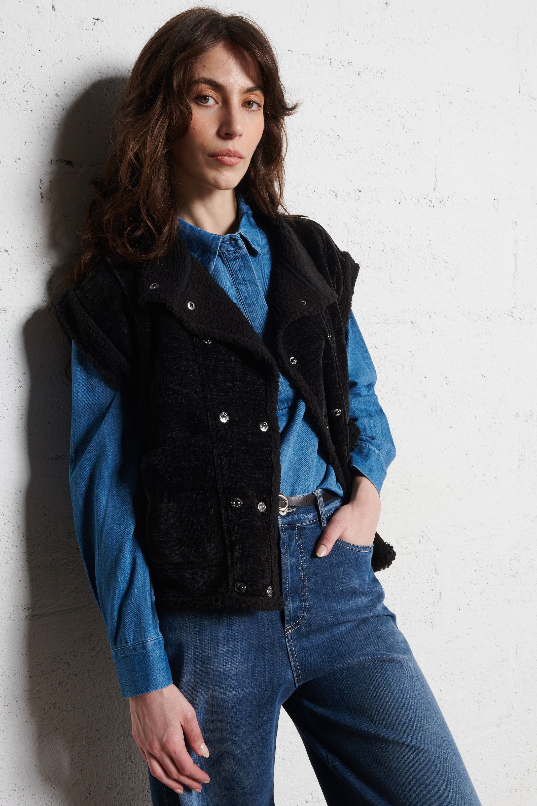 Veste sans manches effet peau de mouton LE TEMPS DES CERISES