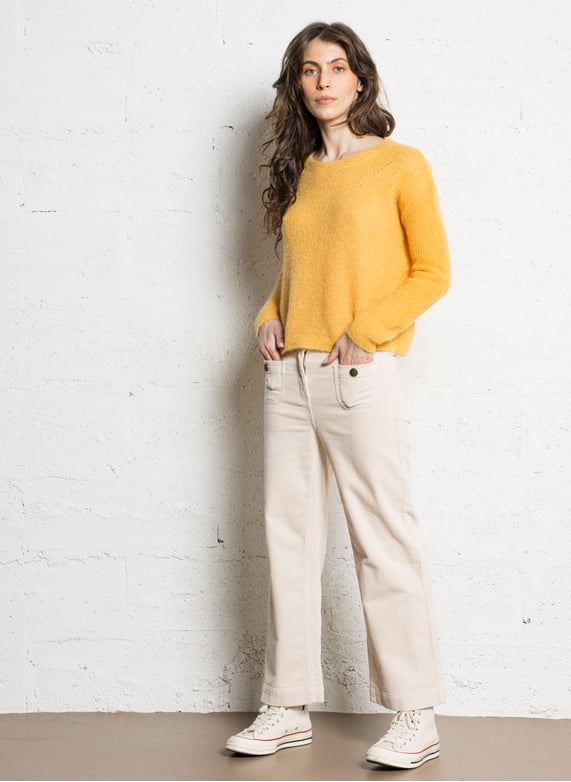 Pantalon droit en velours côtelé - Look 2