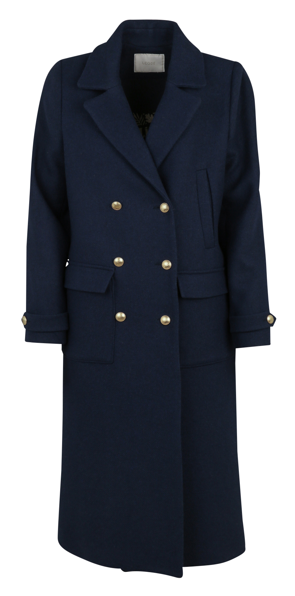 Oversized wool-blend coat with tailored collar I CODE Blue