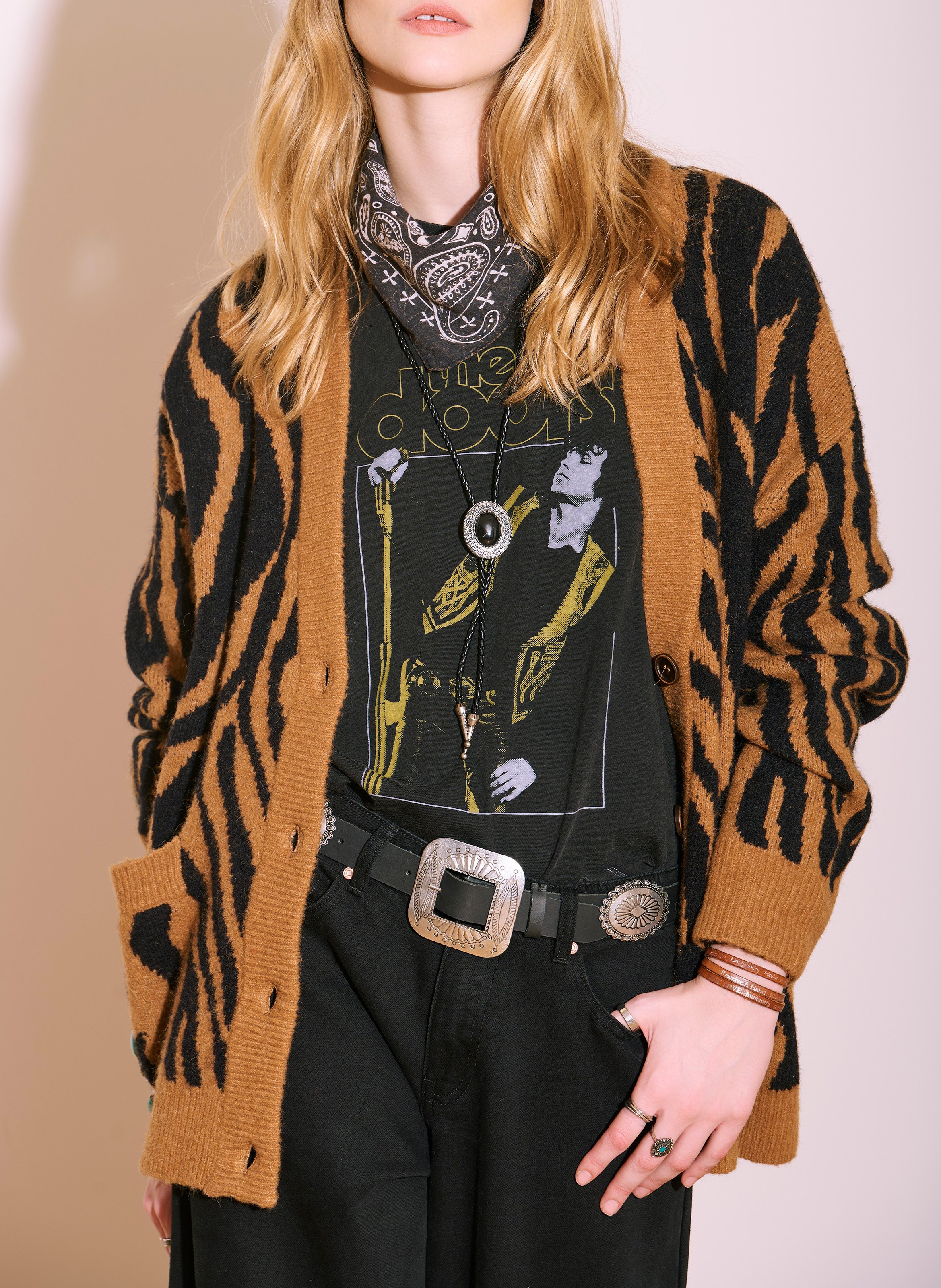 Regular-fit round-neck cotton T-shirt MKT Black