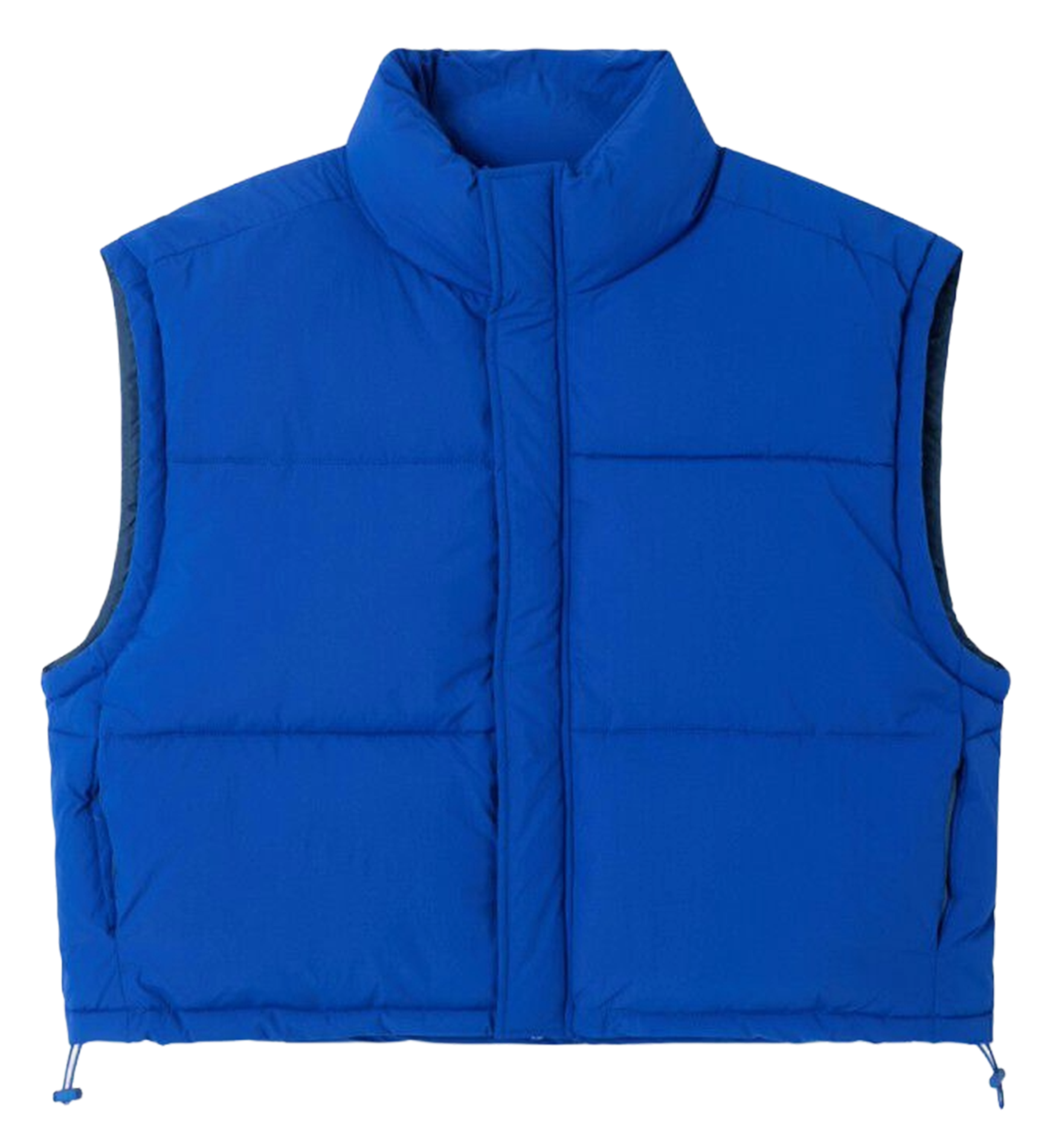 Kurze gesteppte Jacke mit Stehkragen AMERICAN VINTAGE Blau