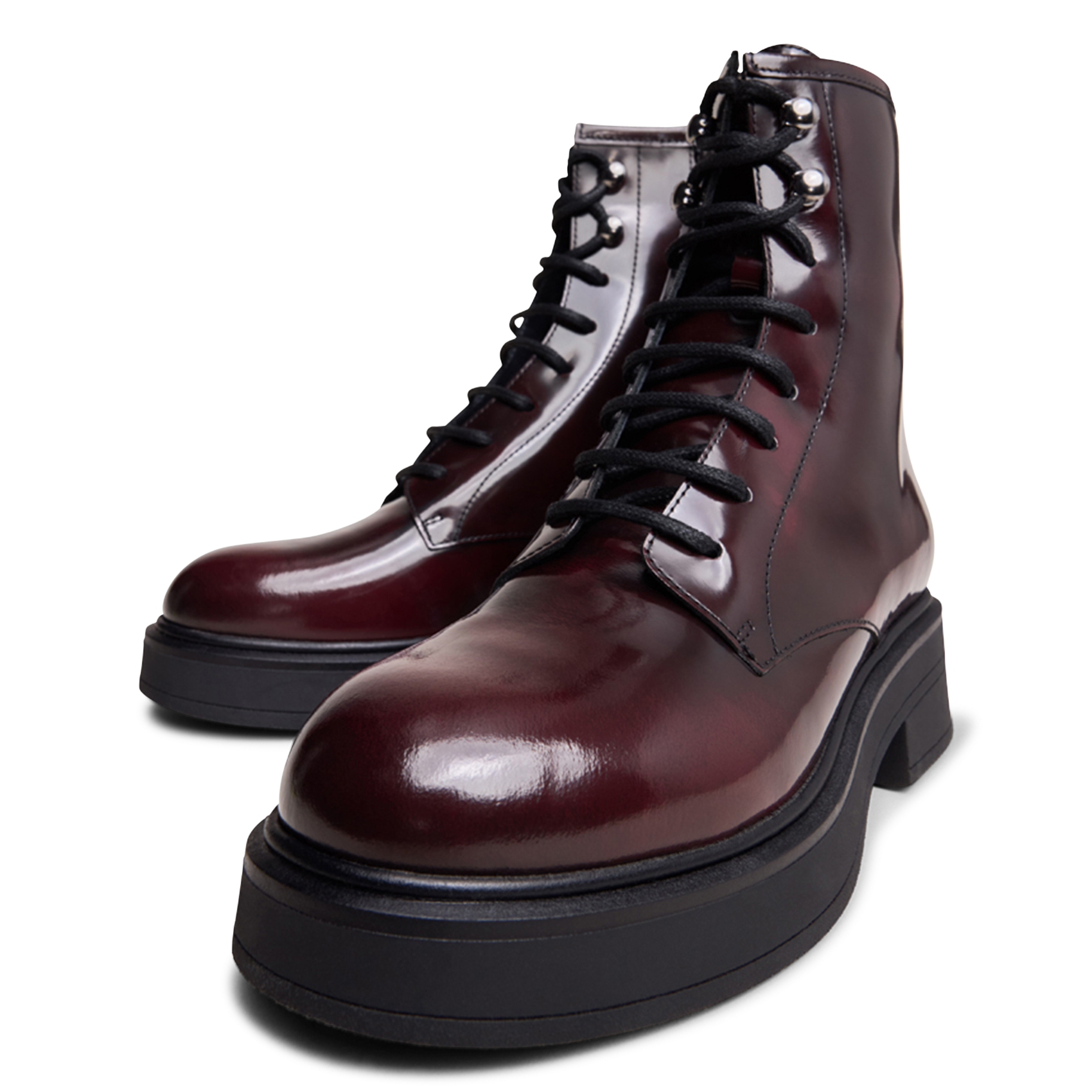 Graham patent leather ankle boots Red