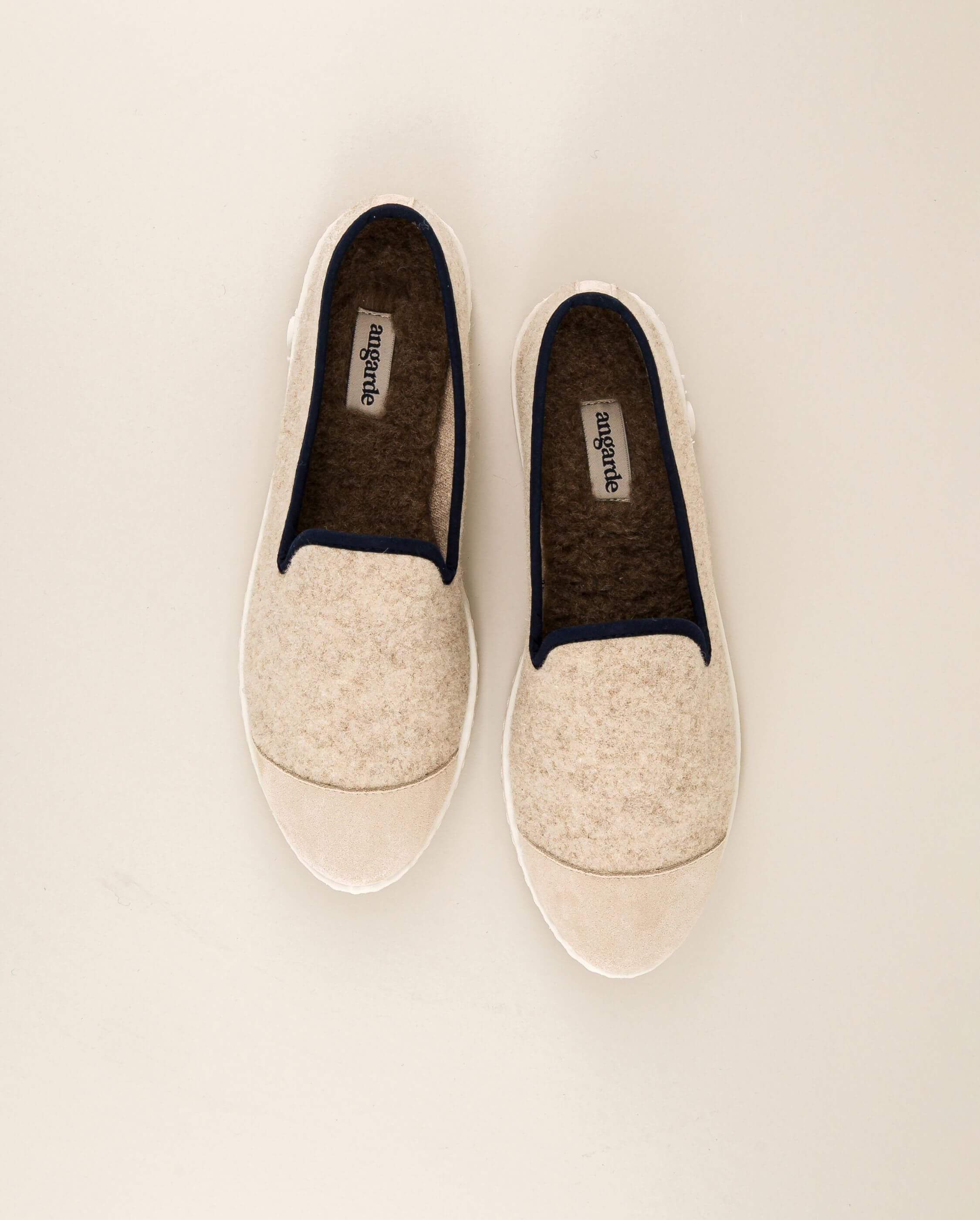 Women's wool slipper, night beige ANGARDE Beige