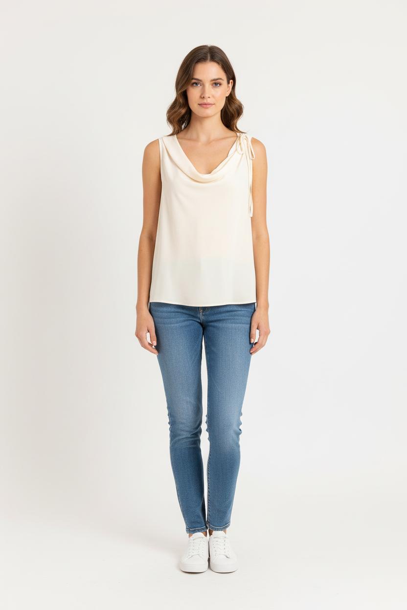 Blouse TARA JARMON - Seconde Main Beige