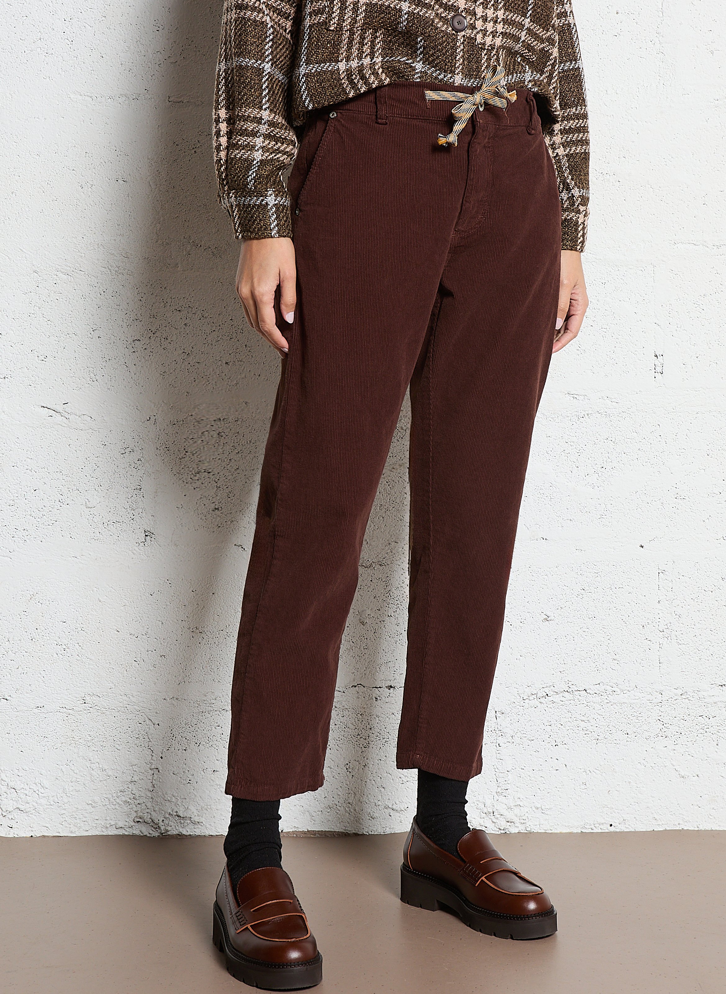 Cotton-blend bucket hat PLEASE Brown