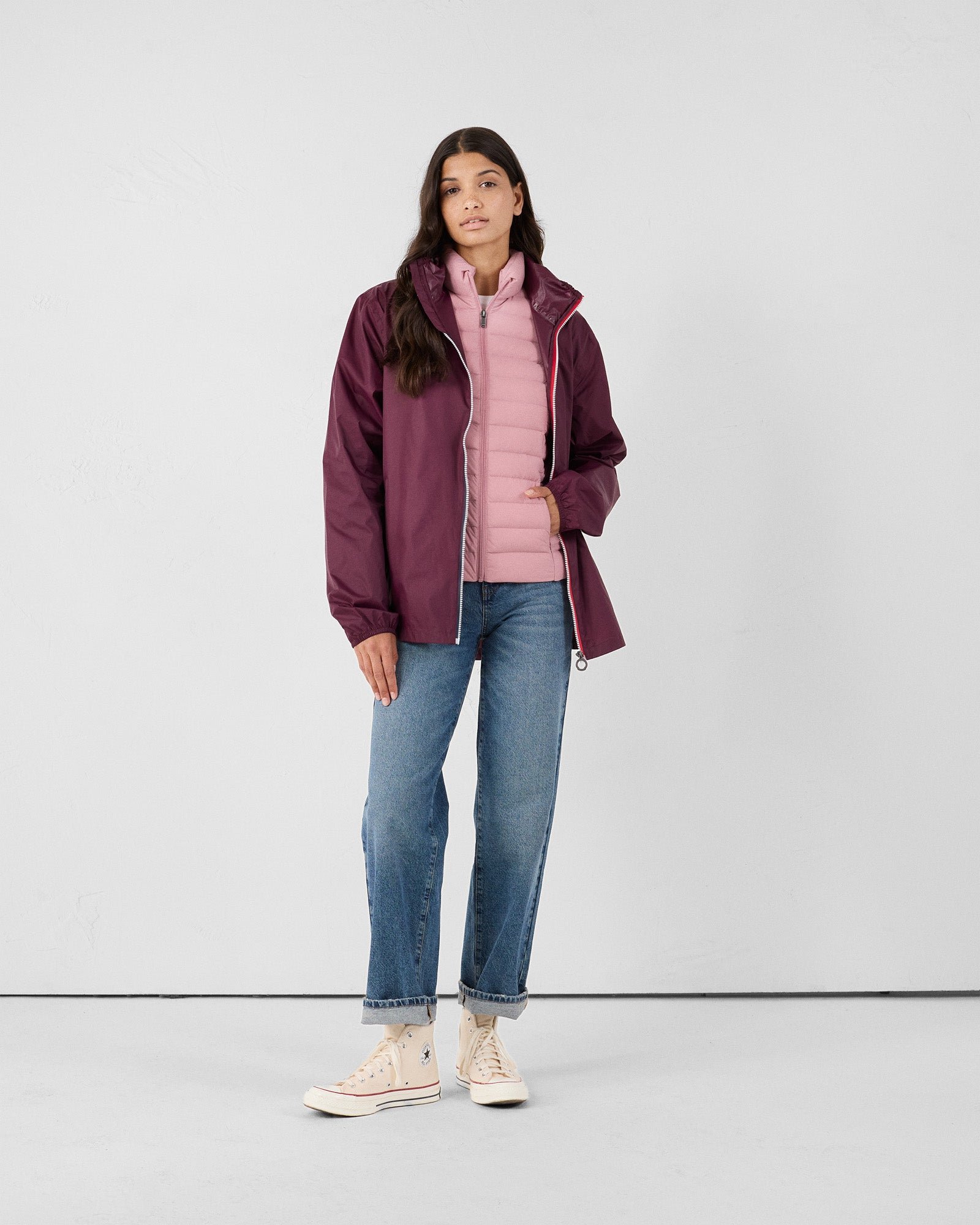 Lightweight stretch down jacket Maia JOTT Pink