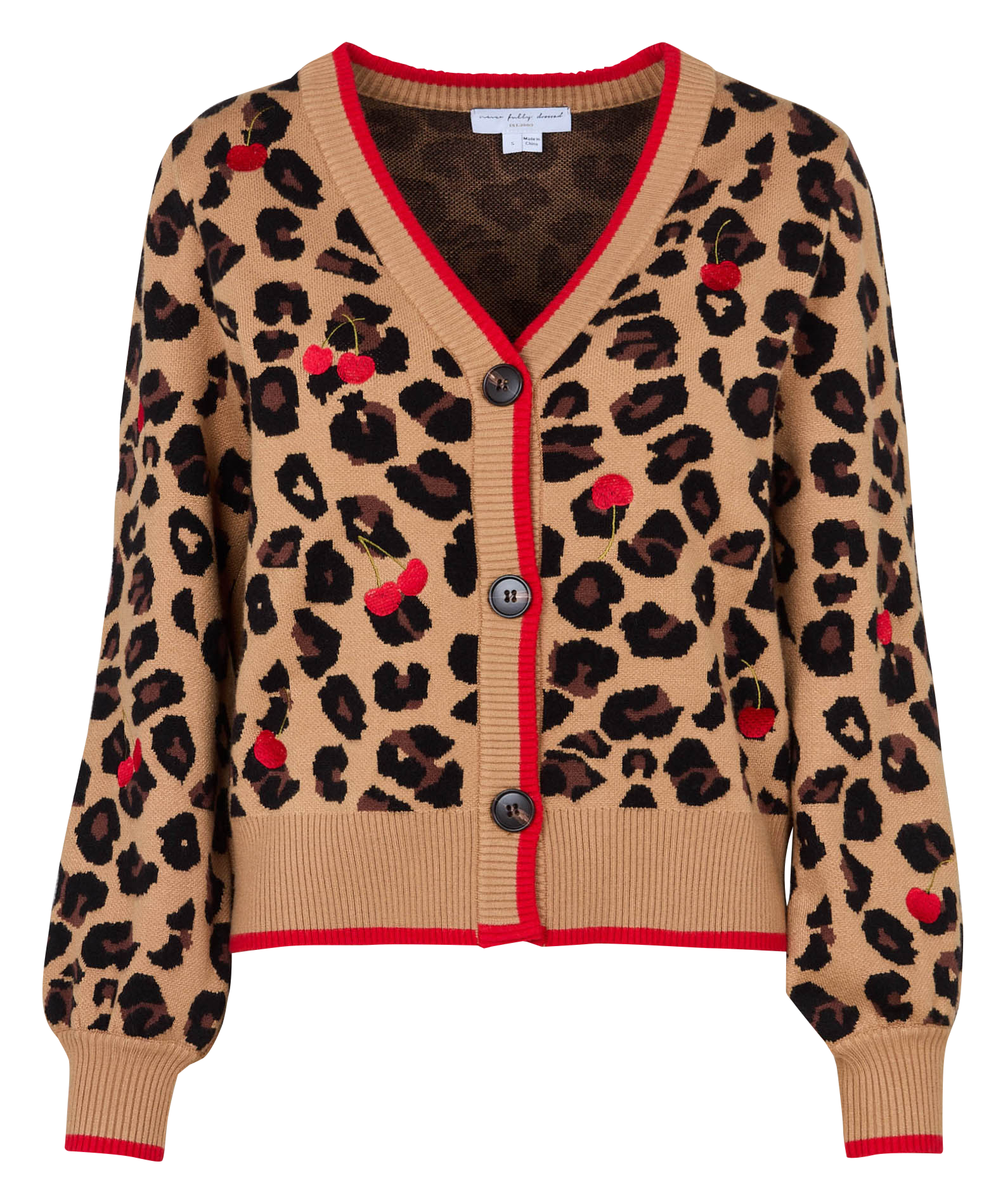 Cardigan droit imprimé léopard NEVER FULLY DRESSED Multicolore