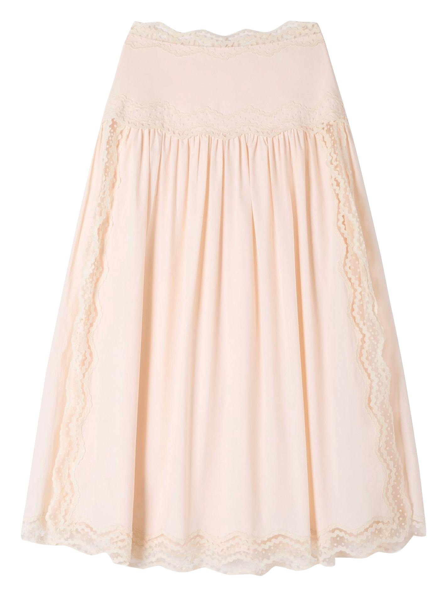 Jupe longue en coton SANDRO Rose