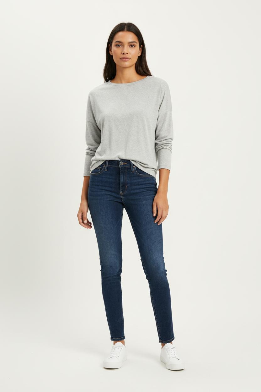 Cropped slim jeans with studs LEVI'S - Seconde main Blue