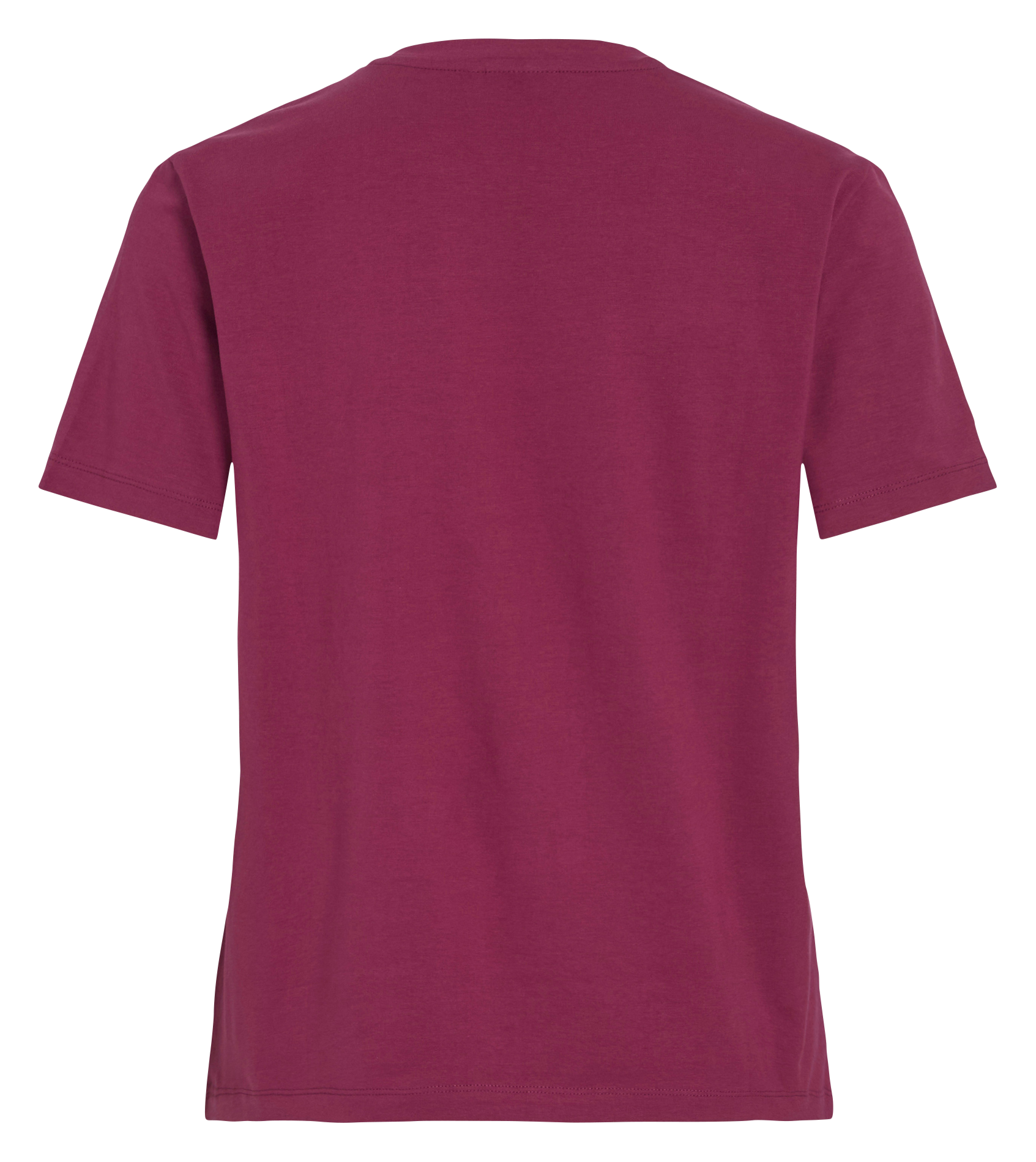 Gerade geschnittenes Rundhals-T-Shirt aus Bio-Baumwoll-Mix VILA Rot