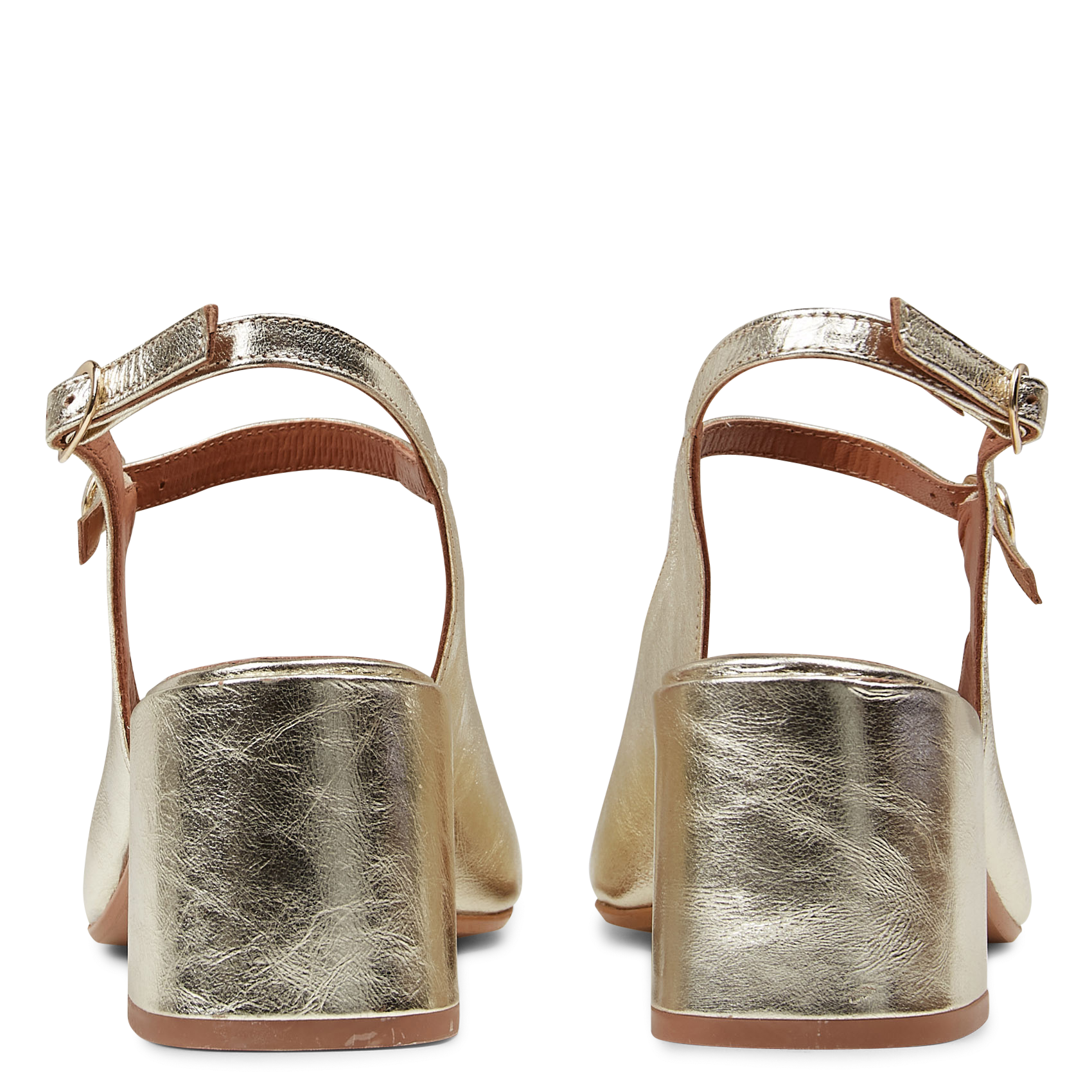 Leather slingbacks MELLOW YELLOW Golden