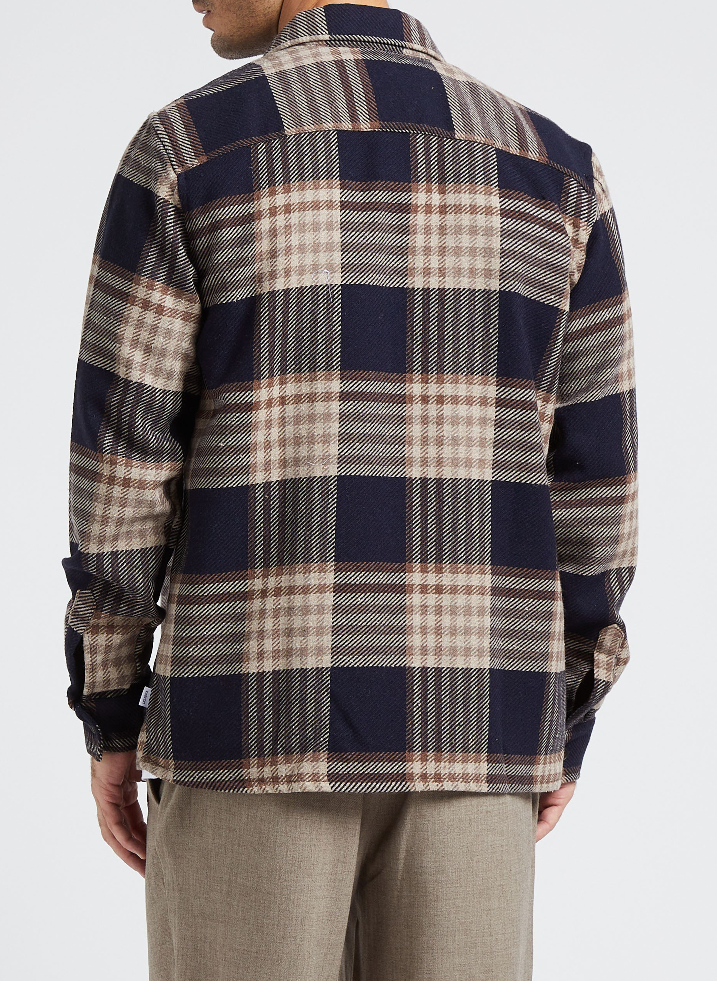 Katoenen overshirt met klassieke kraag LES DEUX Blauw