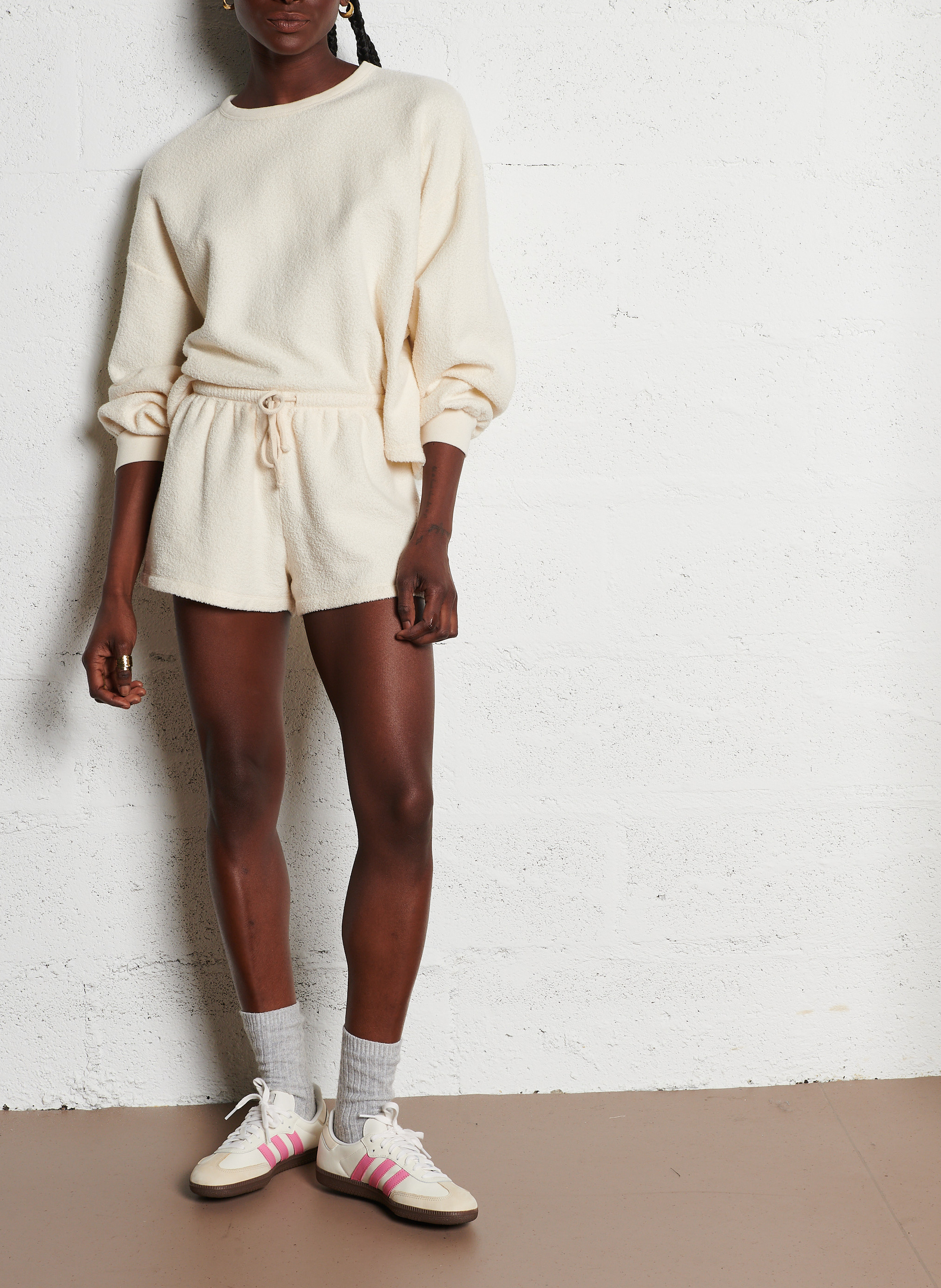 Short en coton bio AMERICAN VINTAGE Beige