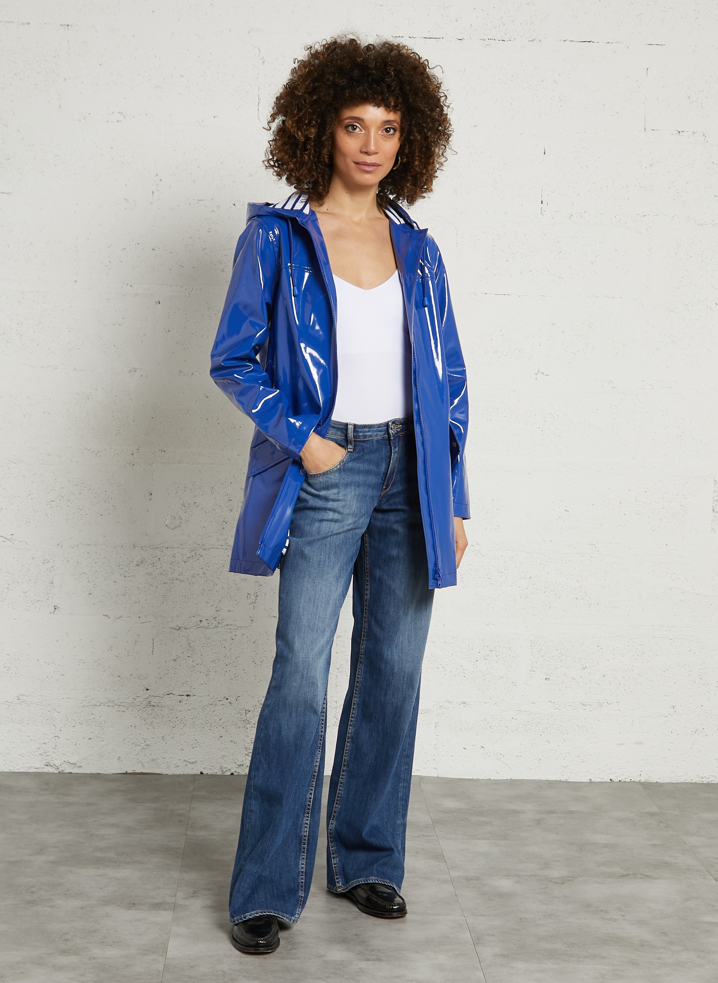 Parka aus gewachster Baumwolle mit Kapuze ARMOR LUX Blau