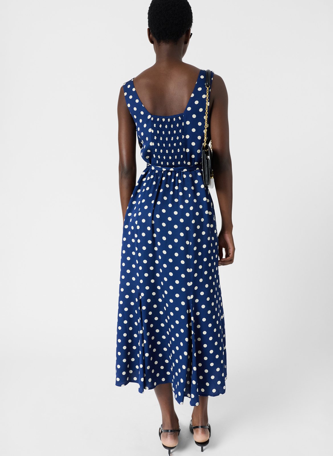 Gepunktetes Midikleid GERARD DAREL Blau