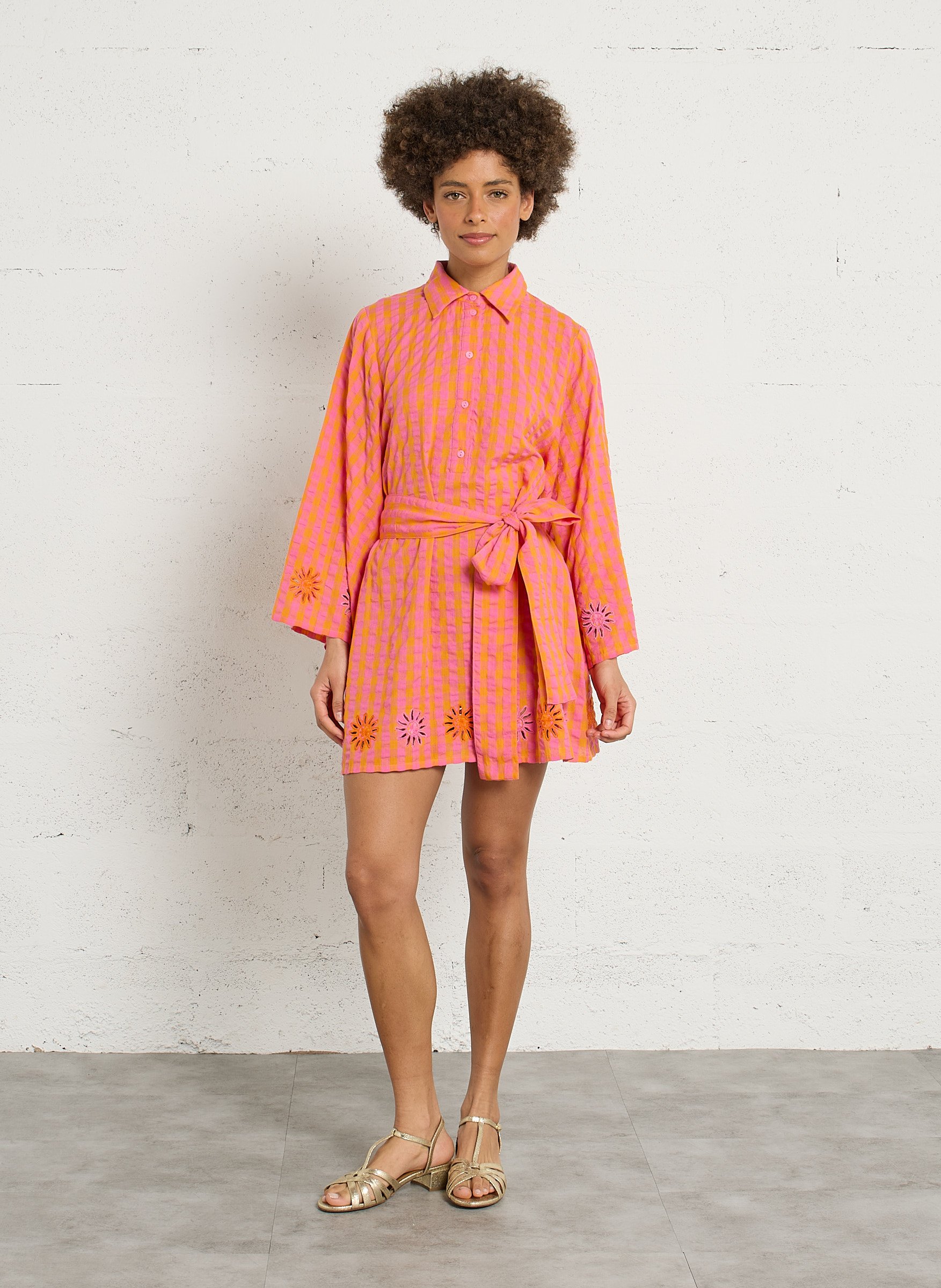 Robe courte ample en coton SUNDRESS Multicolore