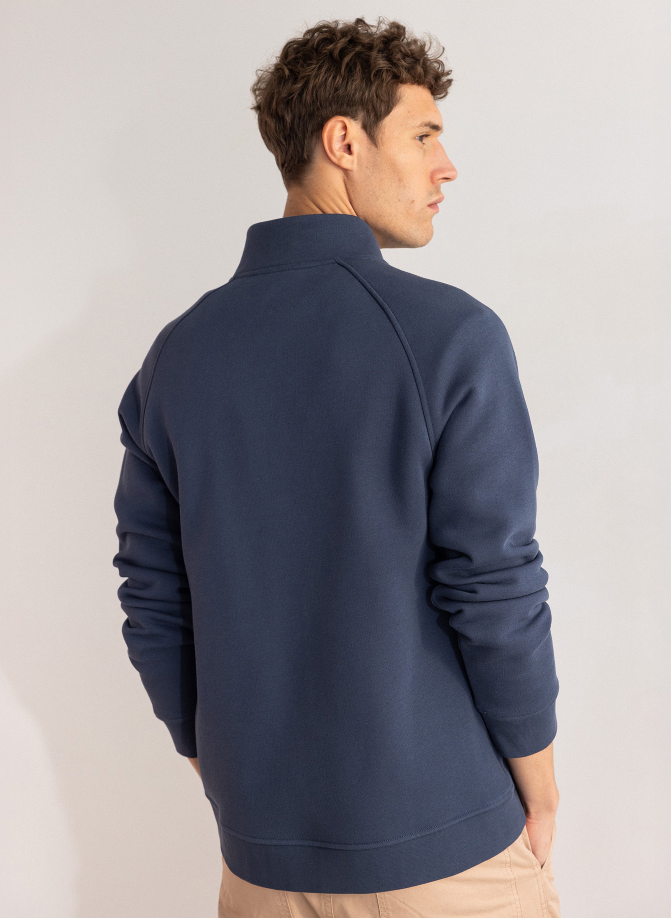 Recht vest met opstaande kraag van gemengd katoen FAGUO Blauw